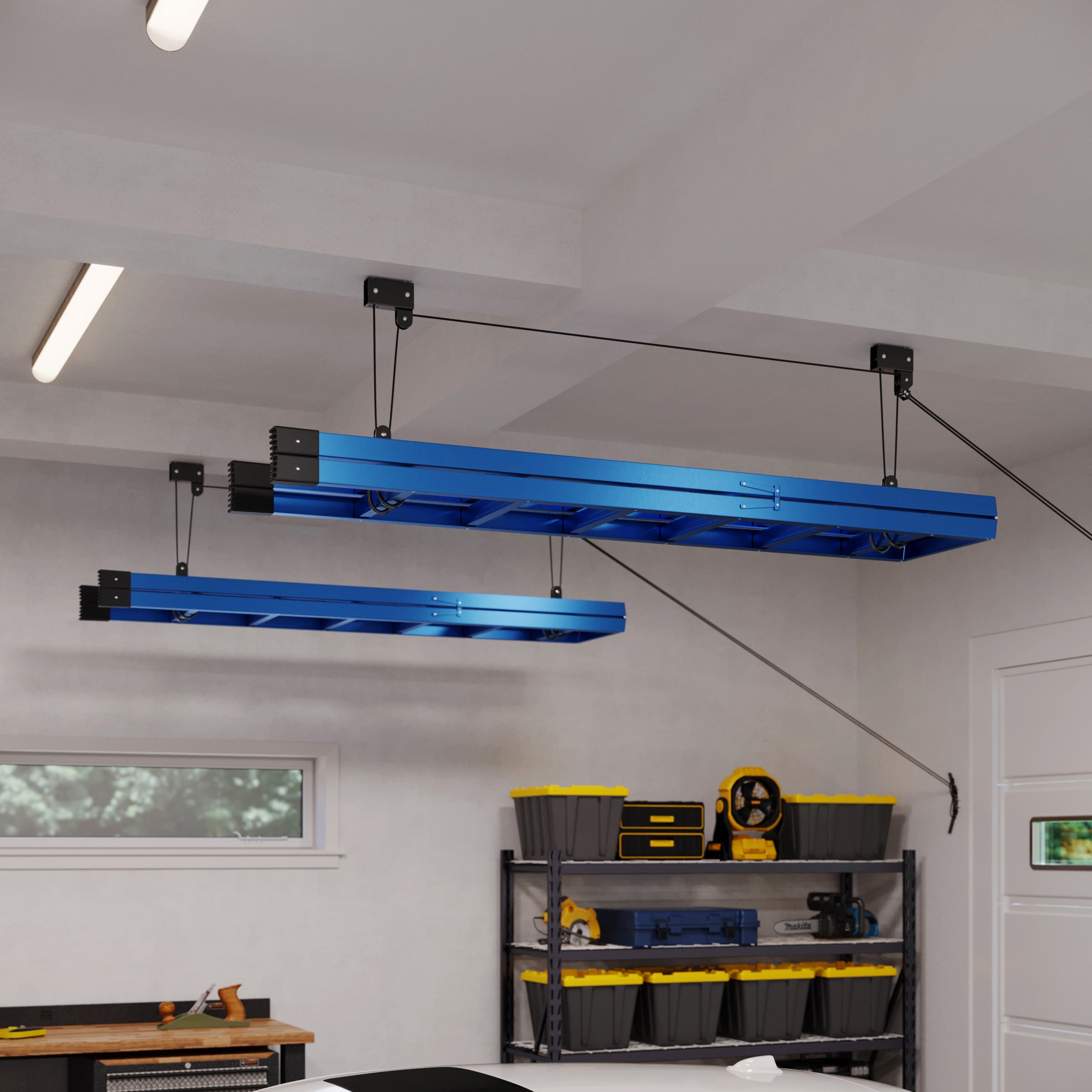 Garage Overhead Storage Pulley Systems Dandk Organizer