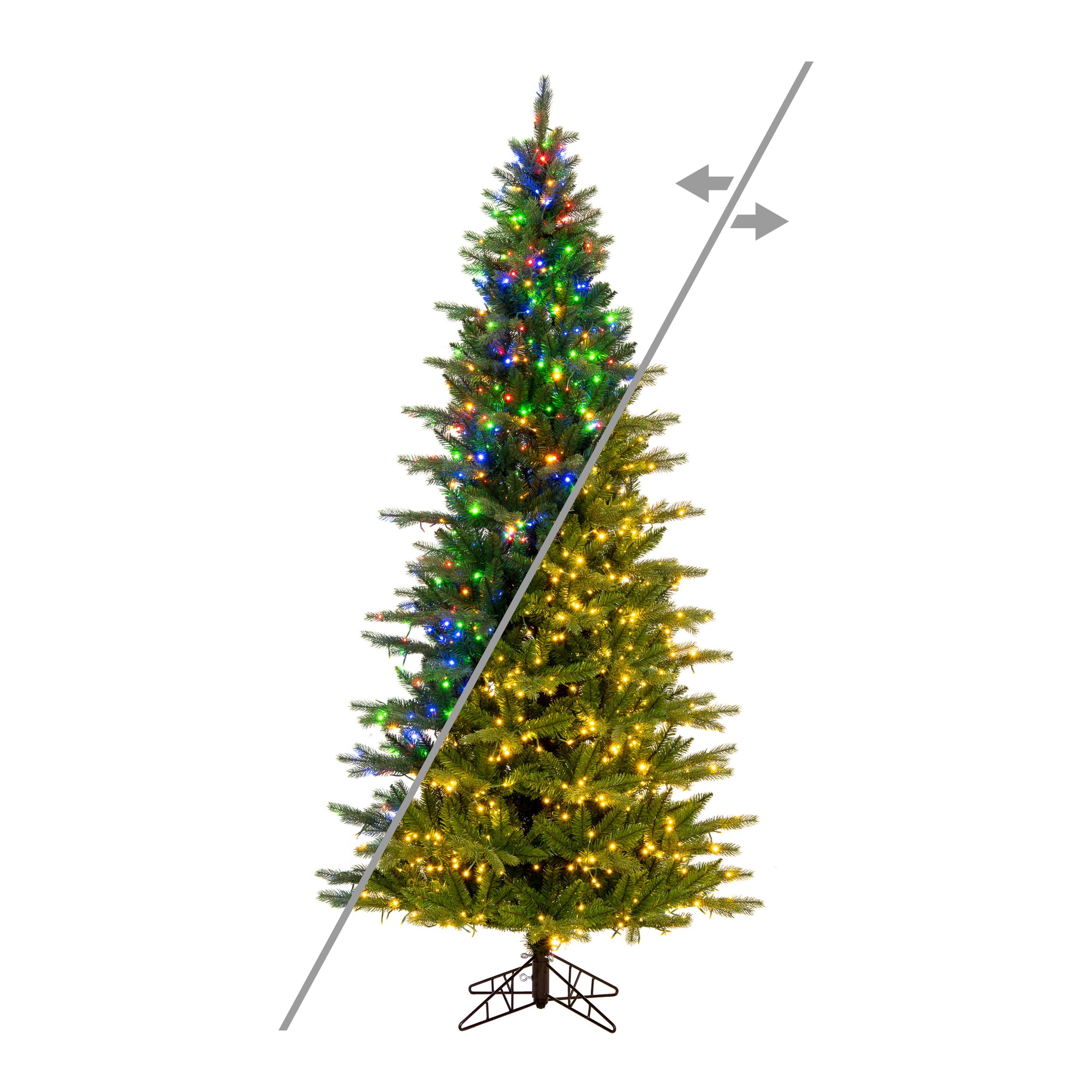 Vickerman K186268LEDCC 6.5-ft Pine Pre-lit Artificial Christmas Tree with White LED Lights