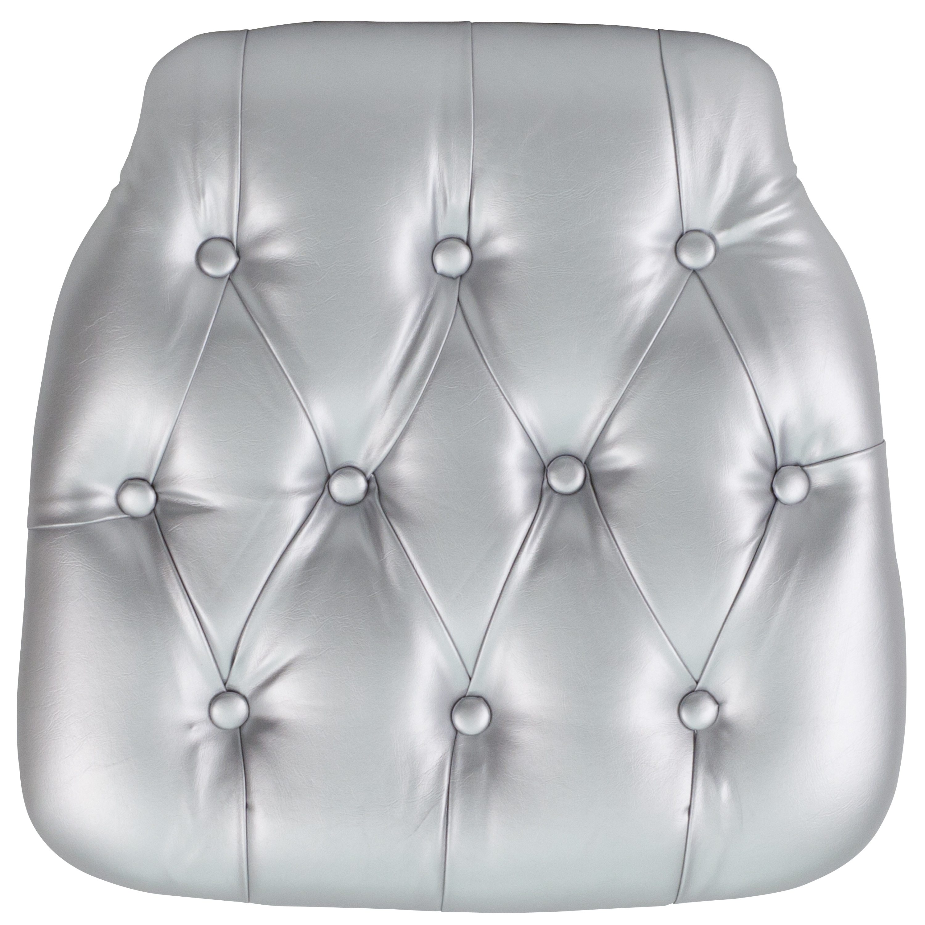 Flash Furniture Louise Hard Silver Tufted Vinyl Chiavari Chair Cushion