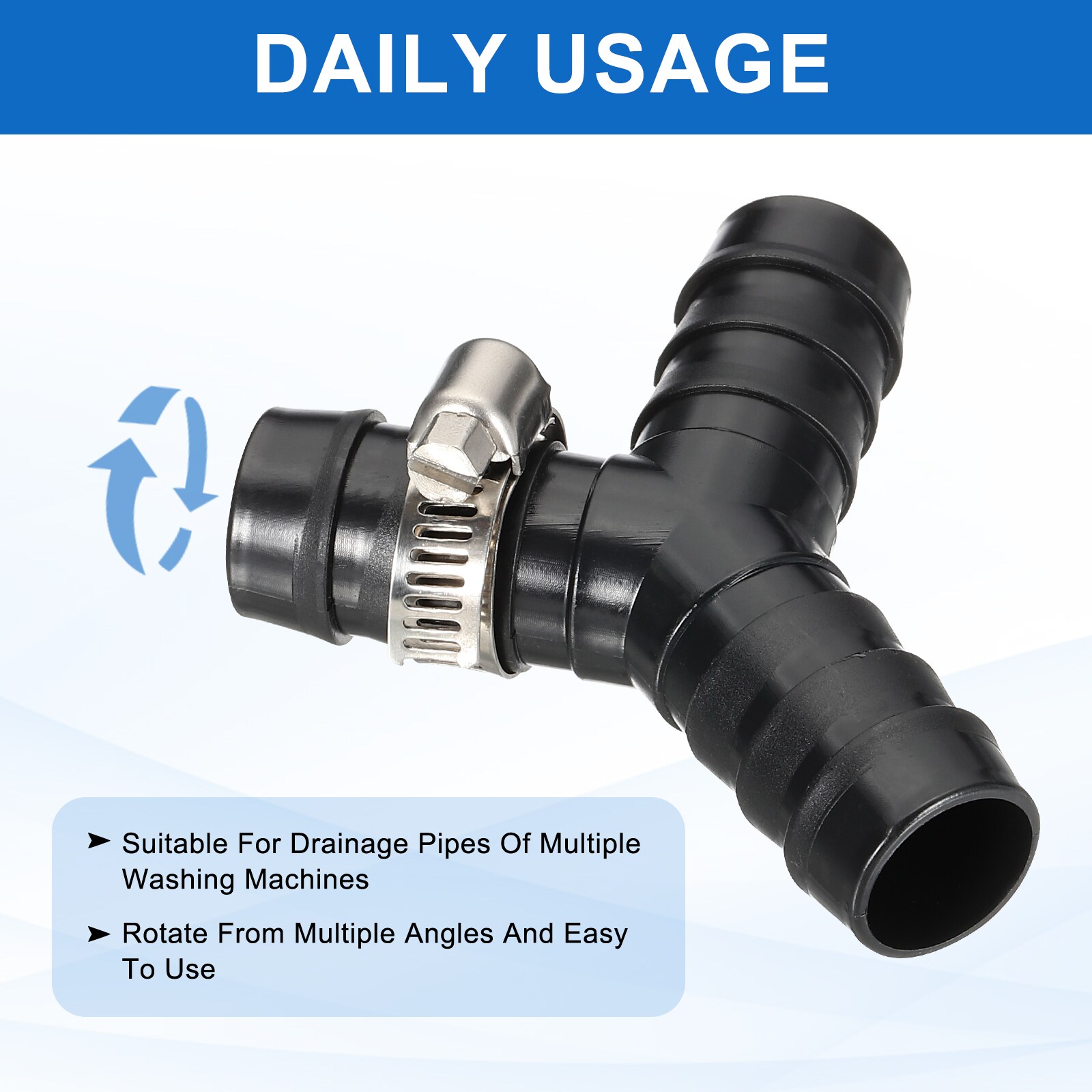 PATIKIL Washing Machine Hose Splitter Y-Type Reducer Dishwasher Drain ...