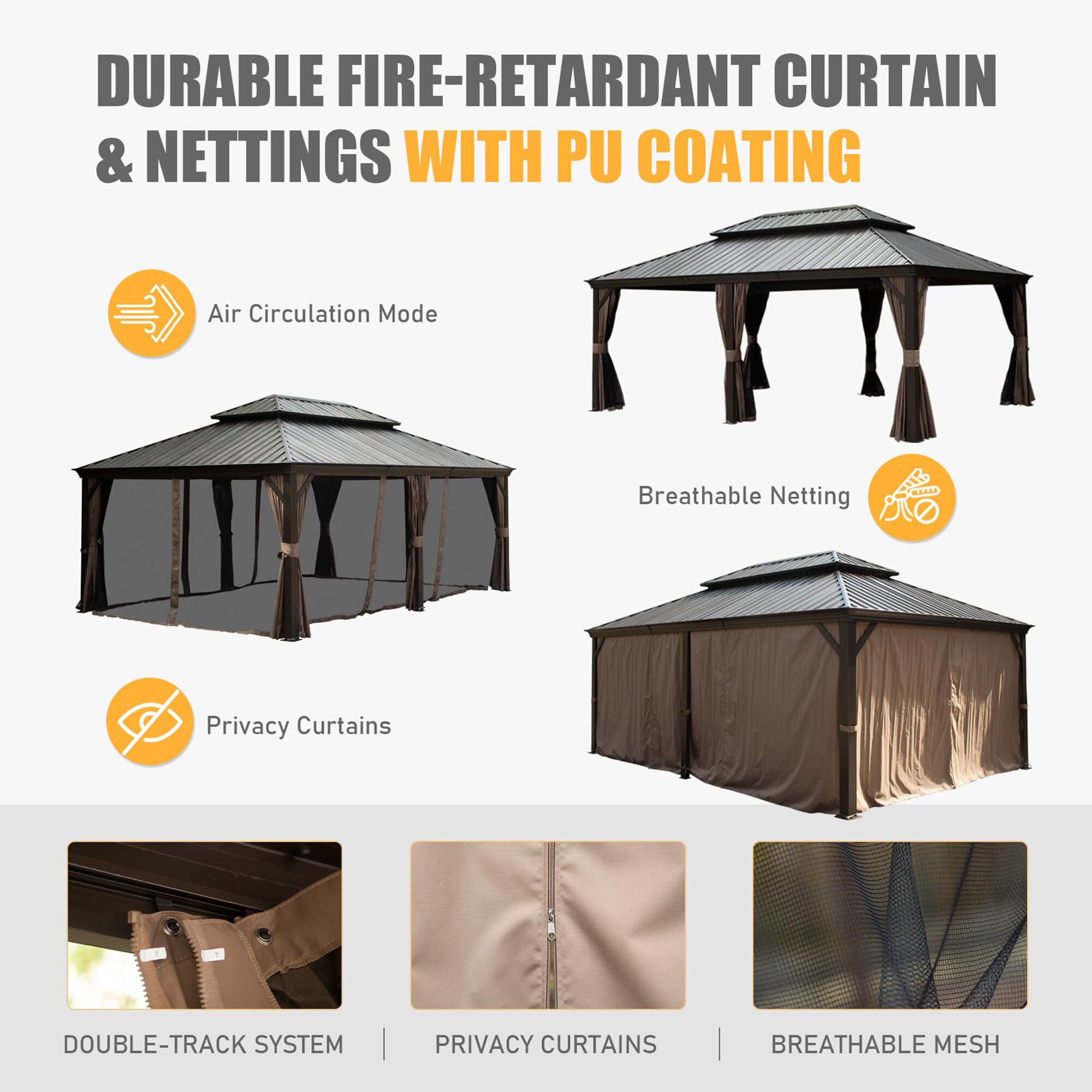 Clihome CL-CPL-00098 Wood-Resin-Gazebos - View #4