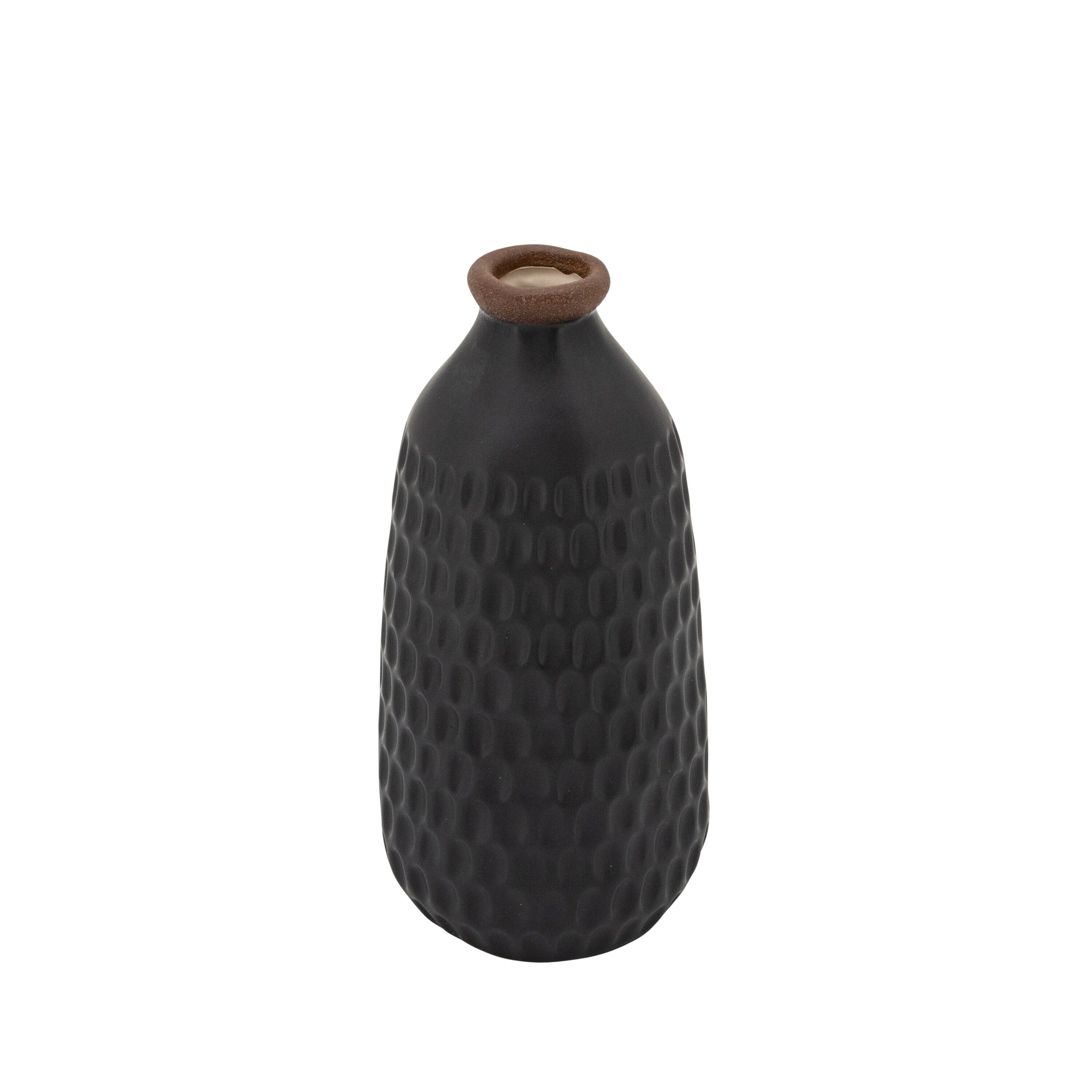 Sagebrook Home 13922-11 Black Ceramic Modern Vase