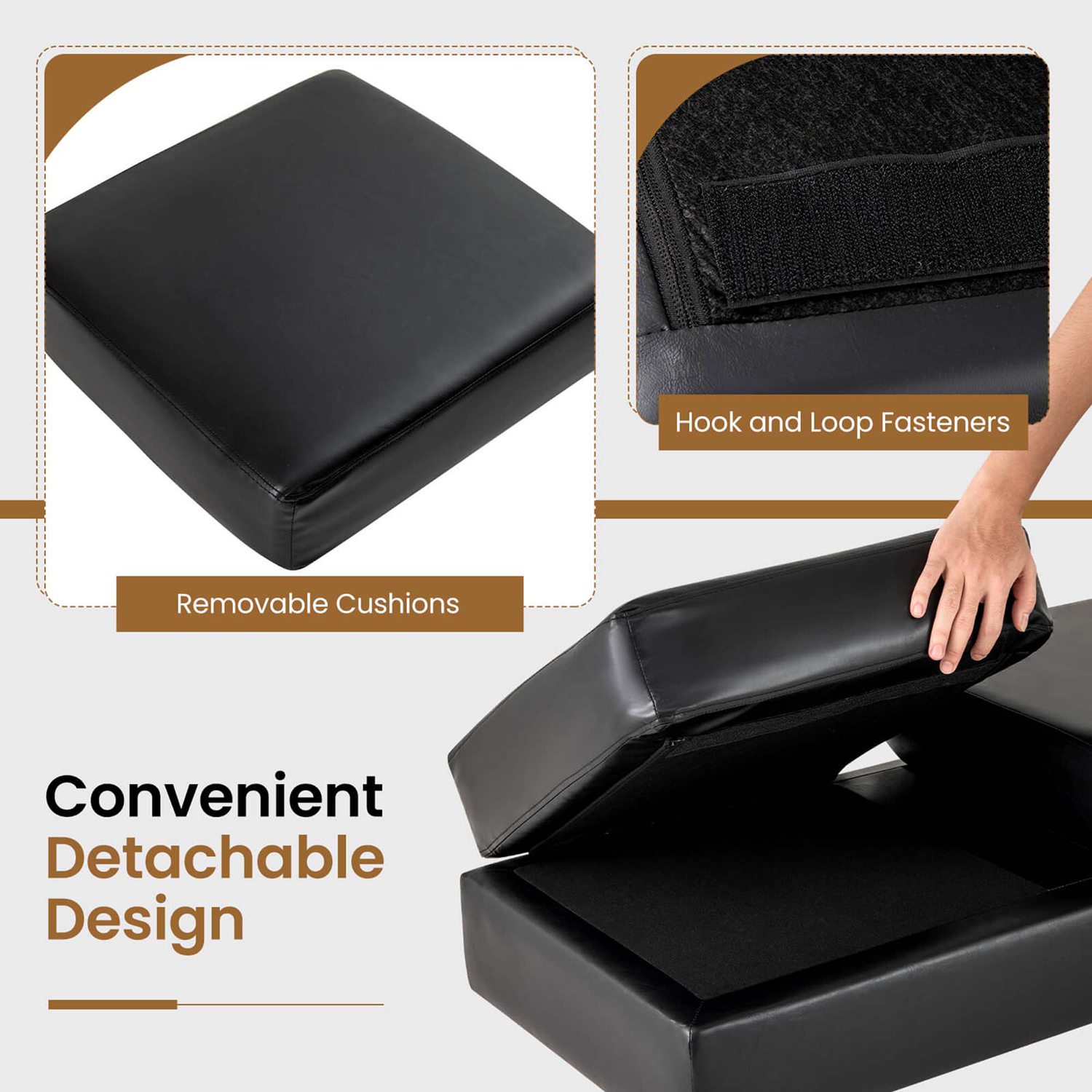 Costway CSHY003787 Indoor-Ottomans - View #7
