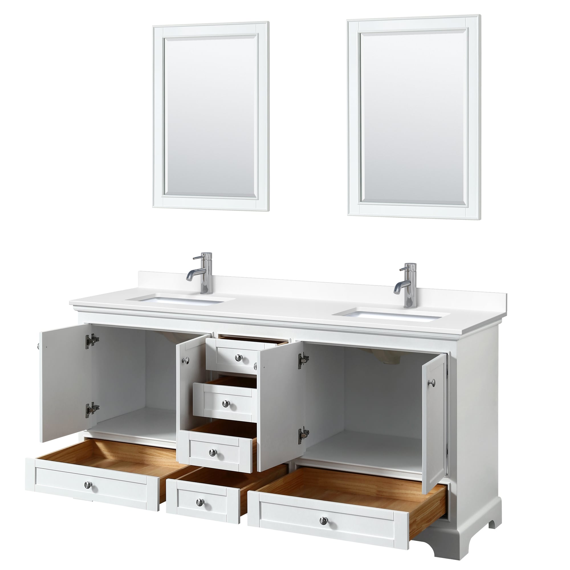 Wyndham Collection WCS202072DWHWCUNSM24 Bath-Vanity-Combo - View #2