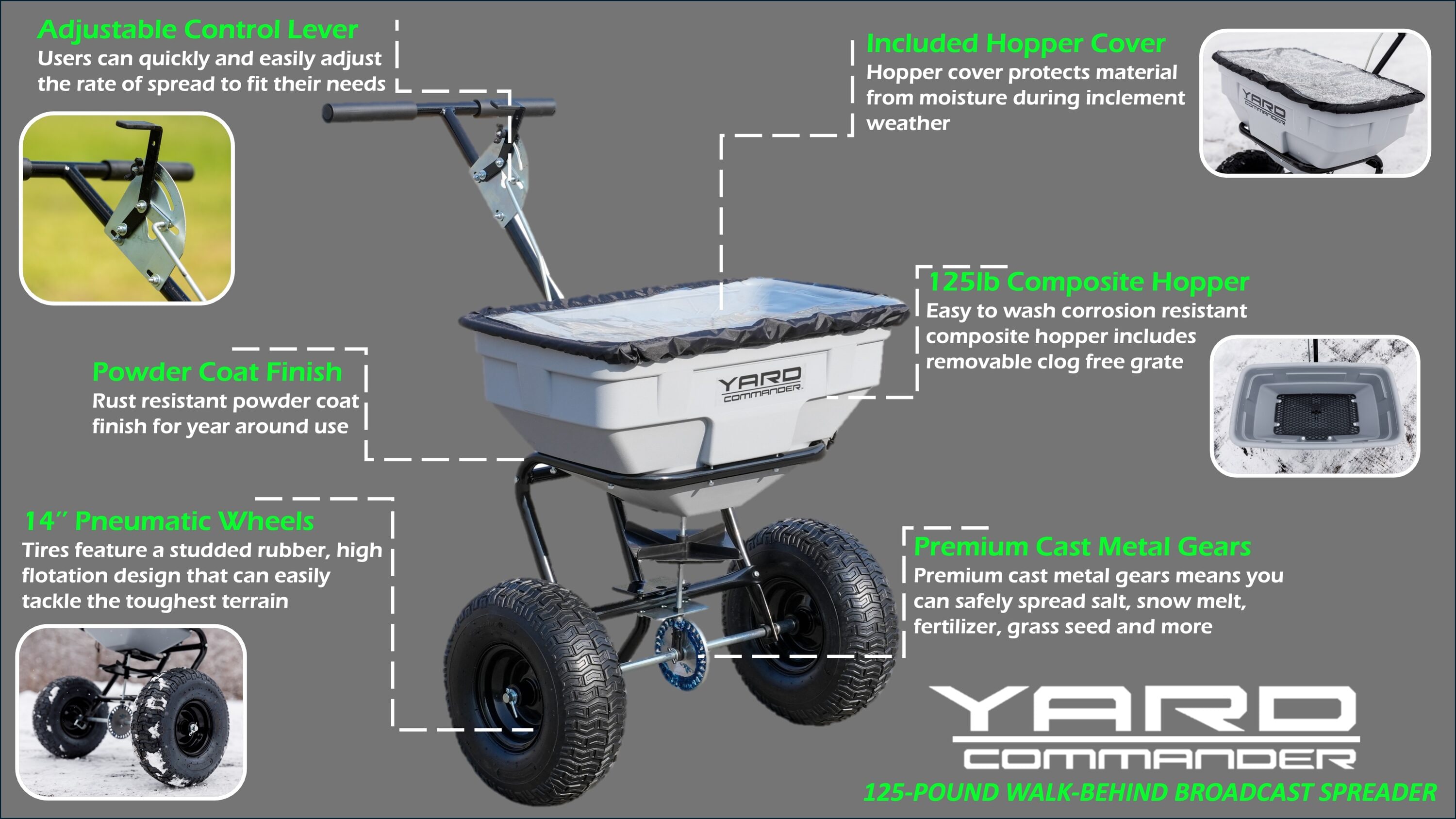 Yard Commander YTL-140-244 Push-Spreaders - View #2