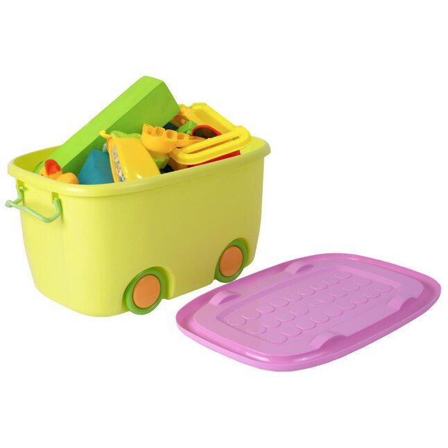 Plastic Basket In The Storage Bins, Plastic Stackable Toy Storage Bins With Lids And