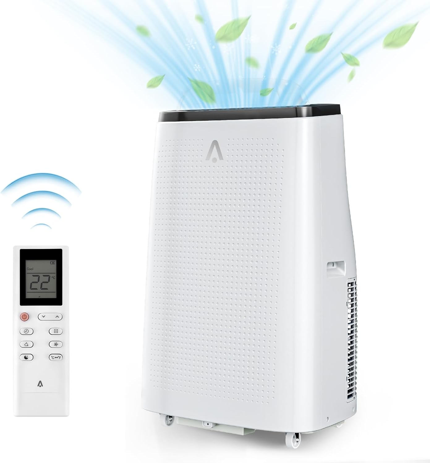 Qeetex WL-PHO-0UIH2JET 14000 BTU Portable Air Conditioner with Remote Control Quiet AC Unit 3 in 1 Cooling/Dehumidifying/Fan Modes Ideal for Rooms up to 700 sq ft Window Installation Kit for Home