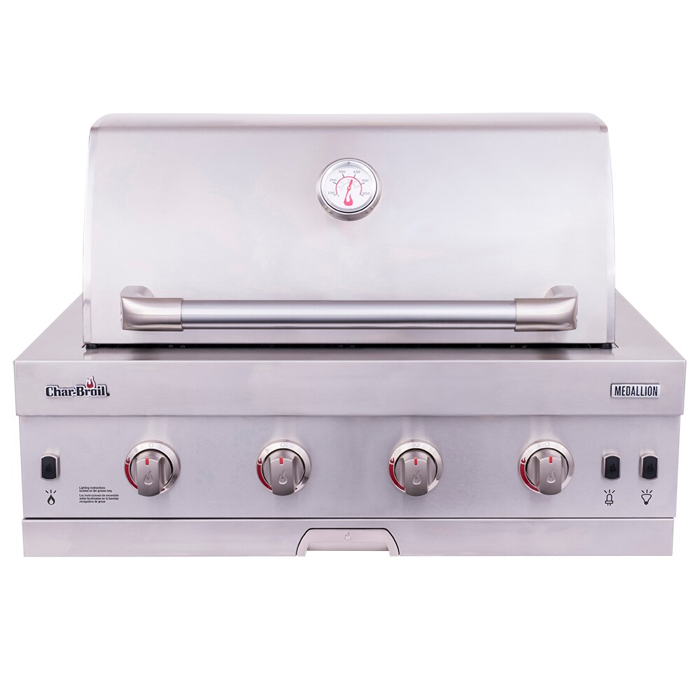 Char Broil Medallion Stainless Steel 4 Burner Built In Grill at