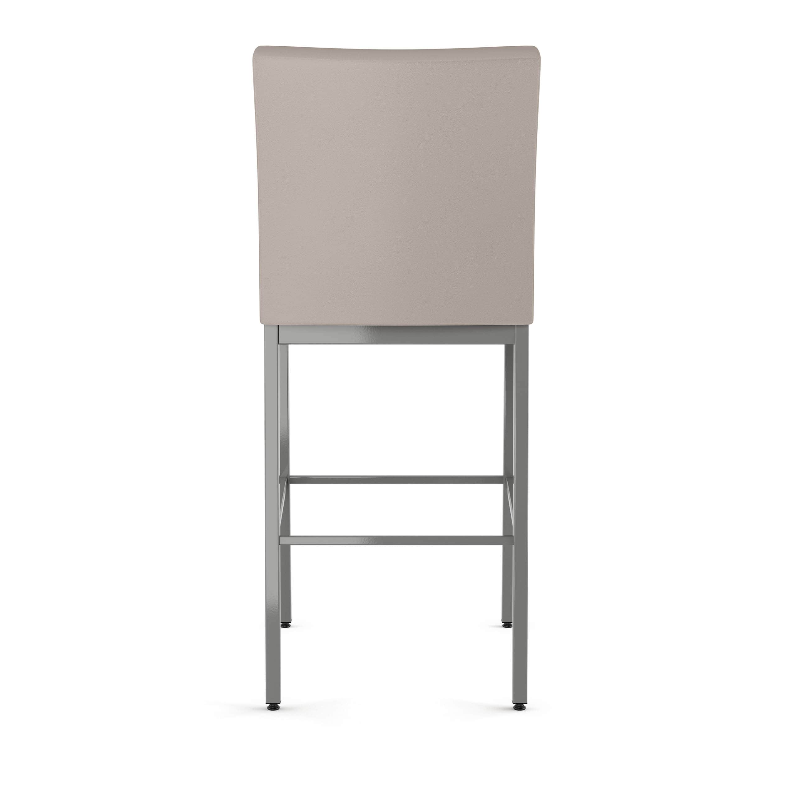 Elegant Perry 26'' Beige Faux Leather Counter Stool with Metallic Base
