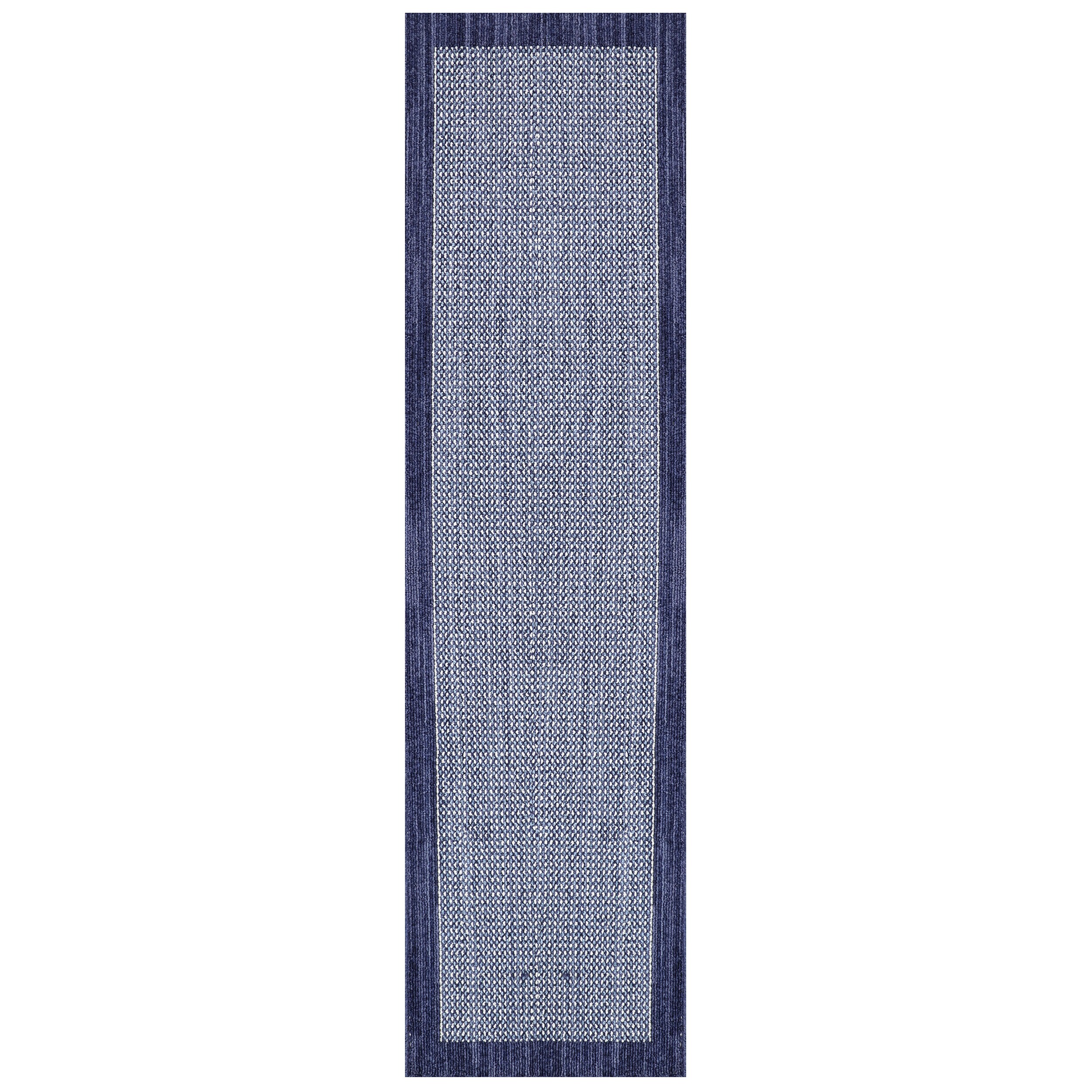 Mohawk Home 6698 17210 024096 Topaz 2 x 8 Indigo/Blue Solid Runner