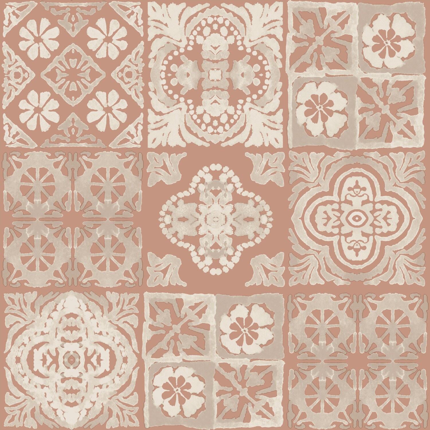 Roommates Copper Tin Tile Peel and Stick Wallpaper