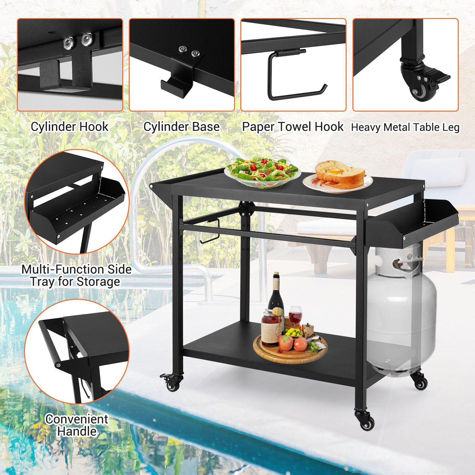 GarveeLife C3H-IEJVUWMAVA0 Grill-Carts-Grill-Stands - View #8