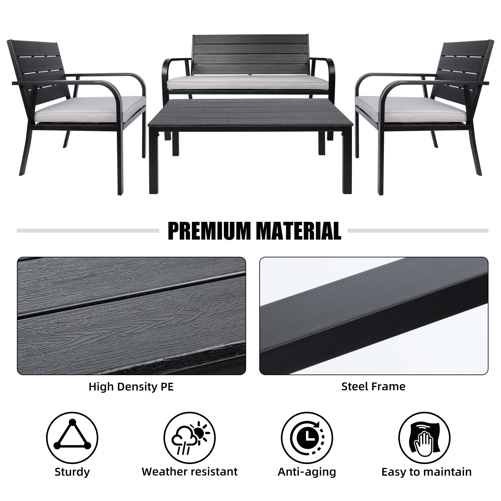 EXTRAUP YHLW69168751 Patio-Conversation-Sets - View #6