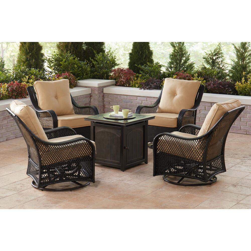 Hanover ORL5PCFPSQ-TAN Patio-Conversation-Sets - View #10