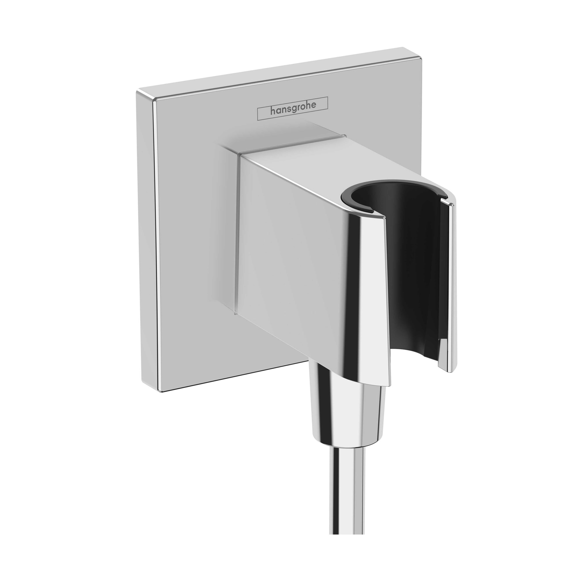 Hansgrohe 26889001 Chrome 3-Inches Universal Shower Wall union with holder 1.2-Inches -ID
