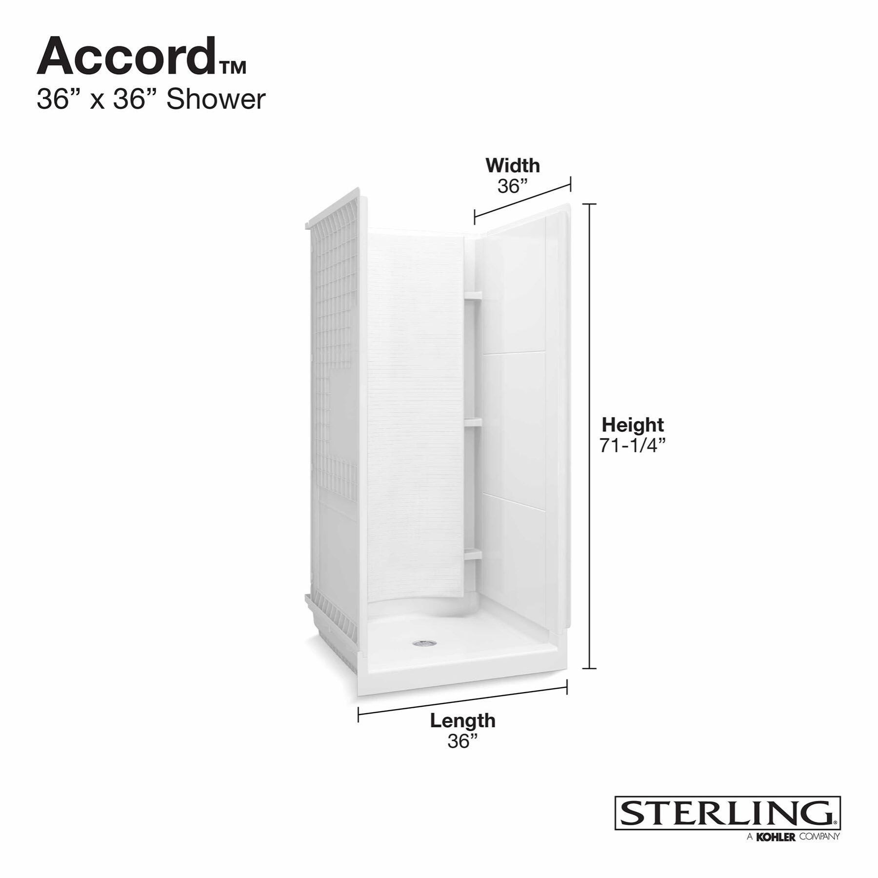 Sterling 72240106-0 Alcove-Shower-Kit - View #3