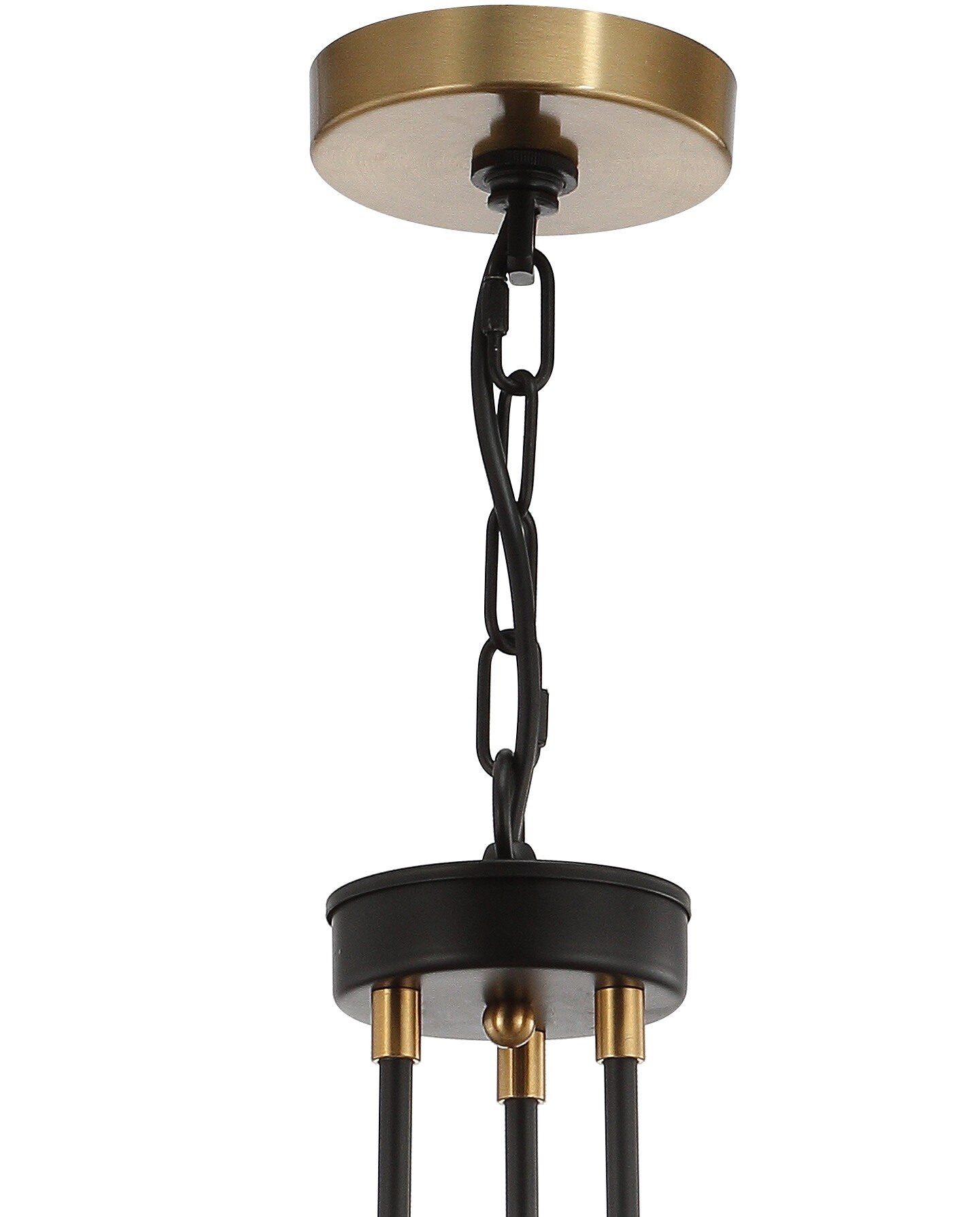 Middleton 20" Black/Brass Gold Metal LED Sputnik Chandelier