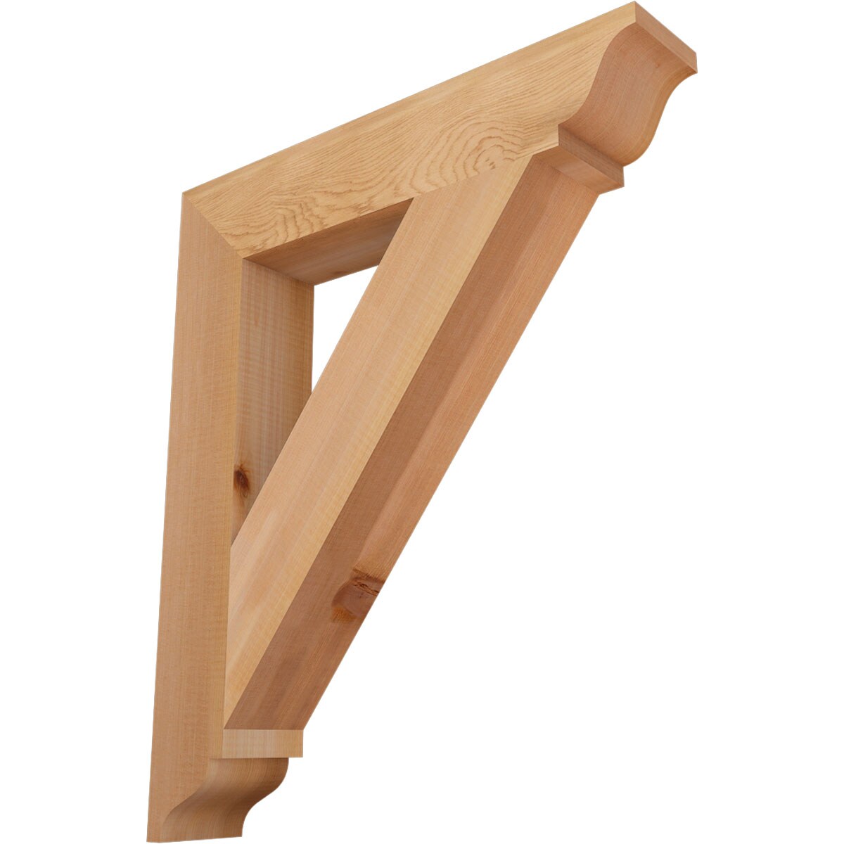 Ekena Millwork BKT04X22X26TRA01SWR Traditional traditional smooth 3-1/2-in x 22-in x 26-in Western red cedar Brown Wood Standard bracket