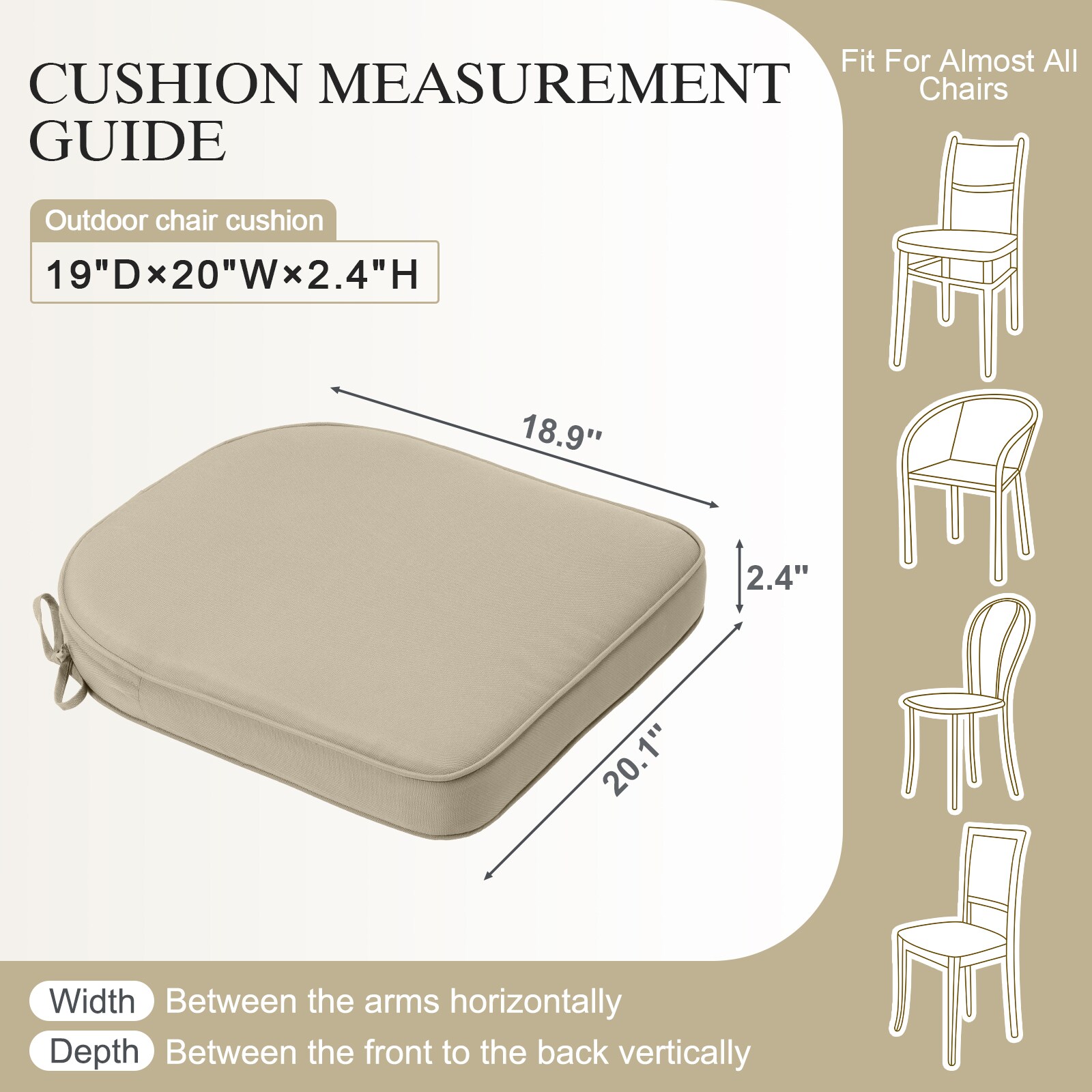 Aoodor A282-PBNBN Patio-Furniture-Cushions - View #2