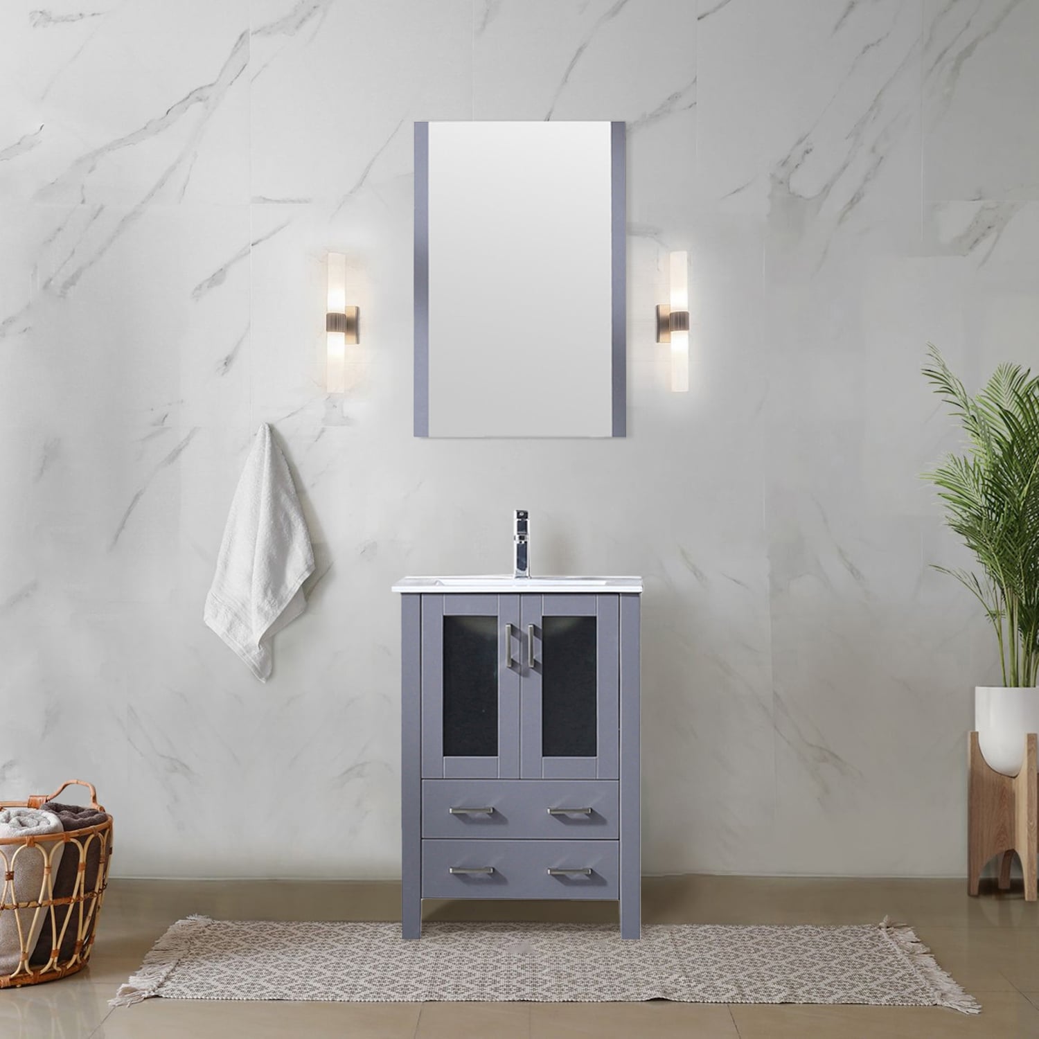Lexora LV341824SBESM22F Bath-Vanity-Combo - View #9