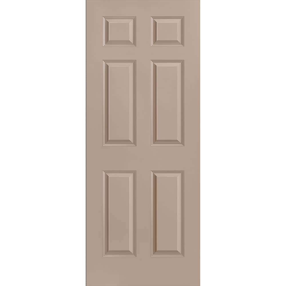 Masonite 1317284 Traditional 32-in x 80-in Sandpiper 6-panel Smooth Solid core Prefinished Molded composite Slab Door