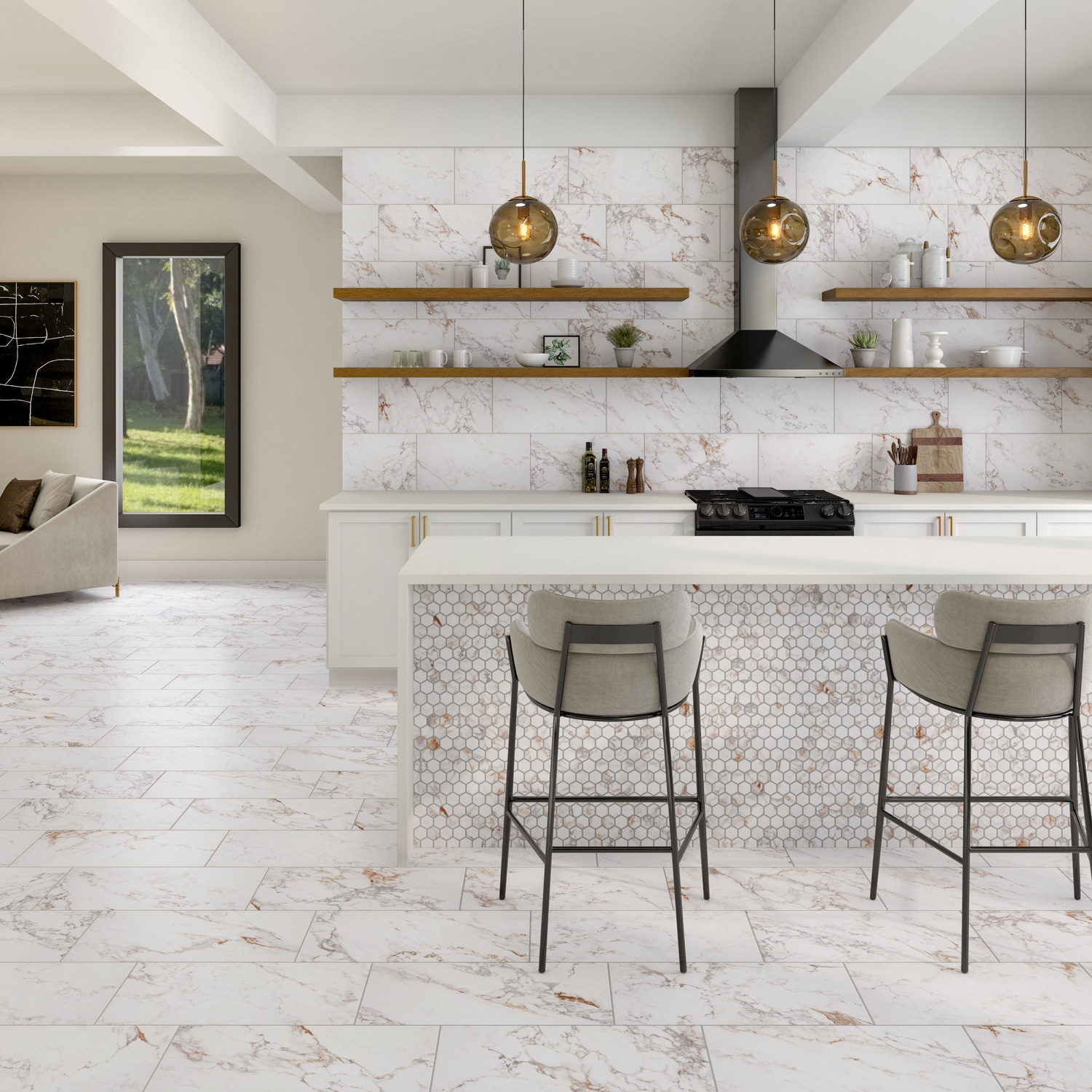 STAINMASTER SM4215HEXXTMTLW Ceramic-Tile - View #4