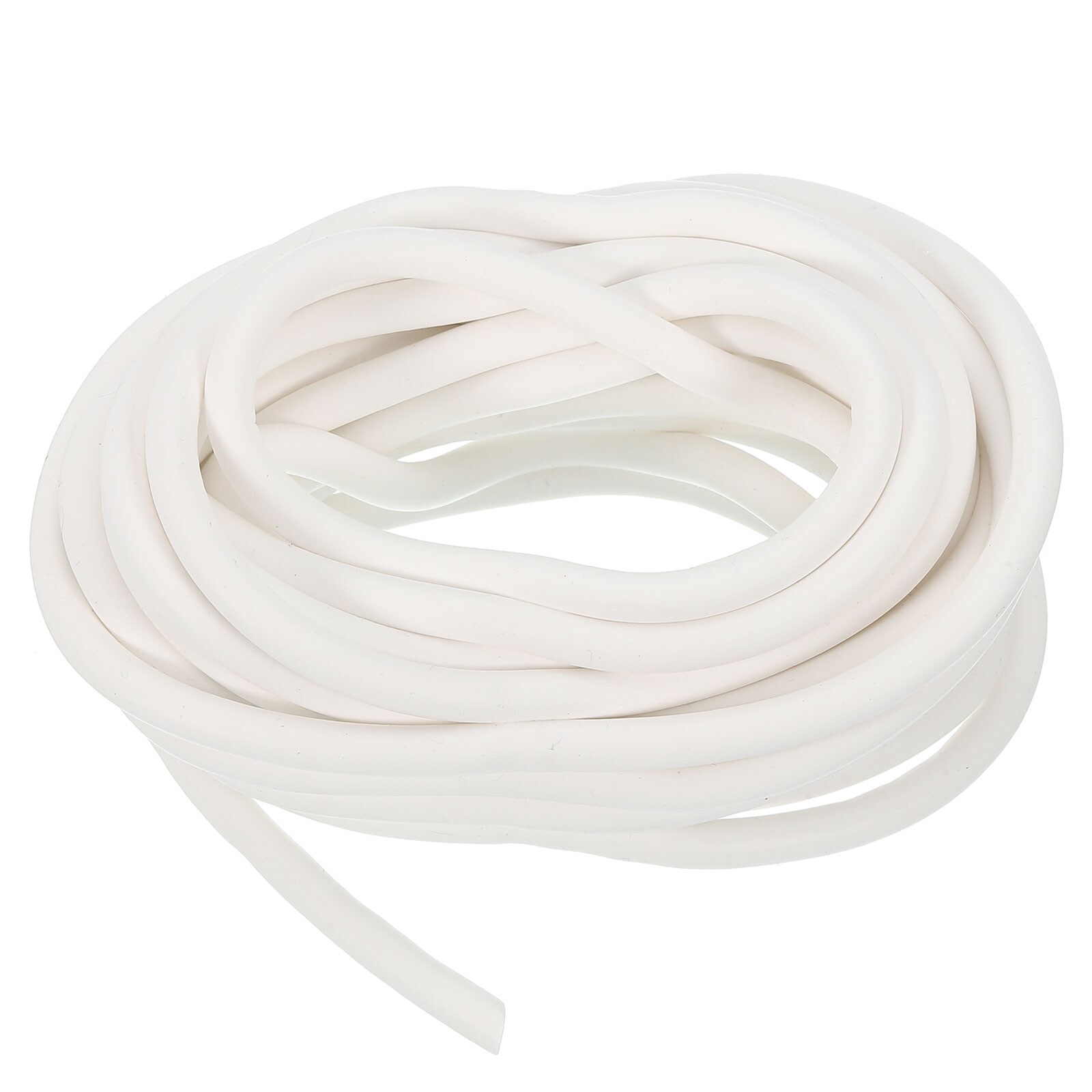 Unique Bargains Silicone Foam Seal Strip 5.5mm(0.22 Inch) Dia 5.5 Meters(18.04 Ft) Long Sponge Rubber Weather Seal Strip Round Rubber Cord Solid for DIY Warehouse Pads Foam Tubing Crafts - White