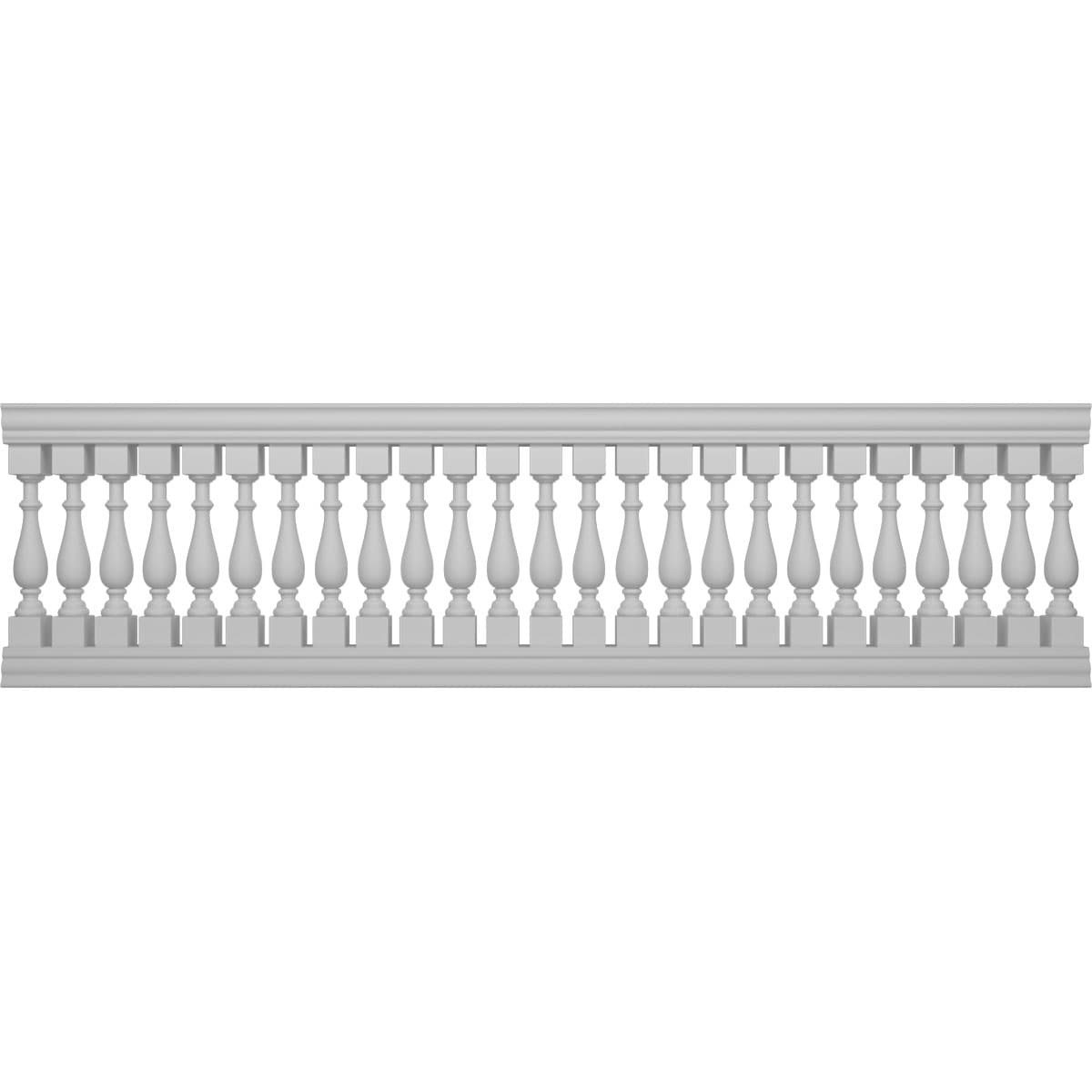 Ekena Millwork BALK41X144TRN FiberThane 12-Feet x 41-Inches Traditional Fiberglass Deck Rail Kit