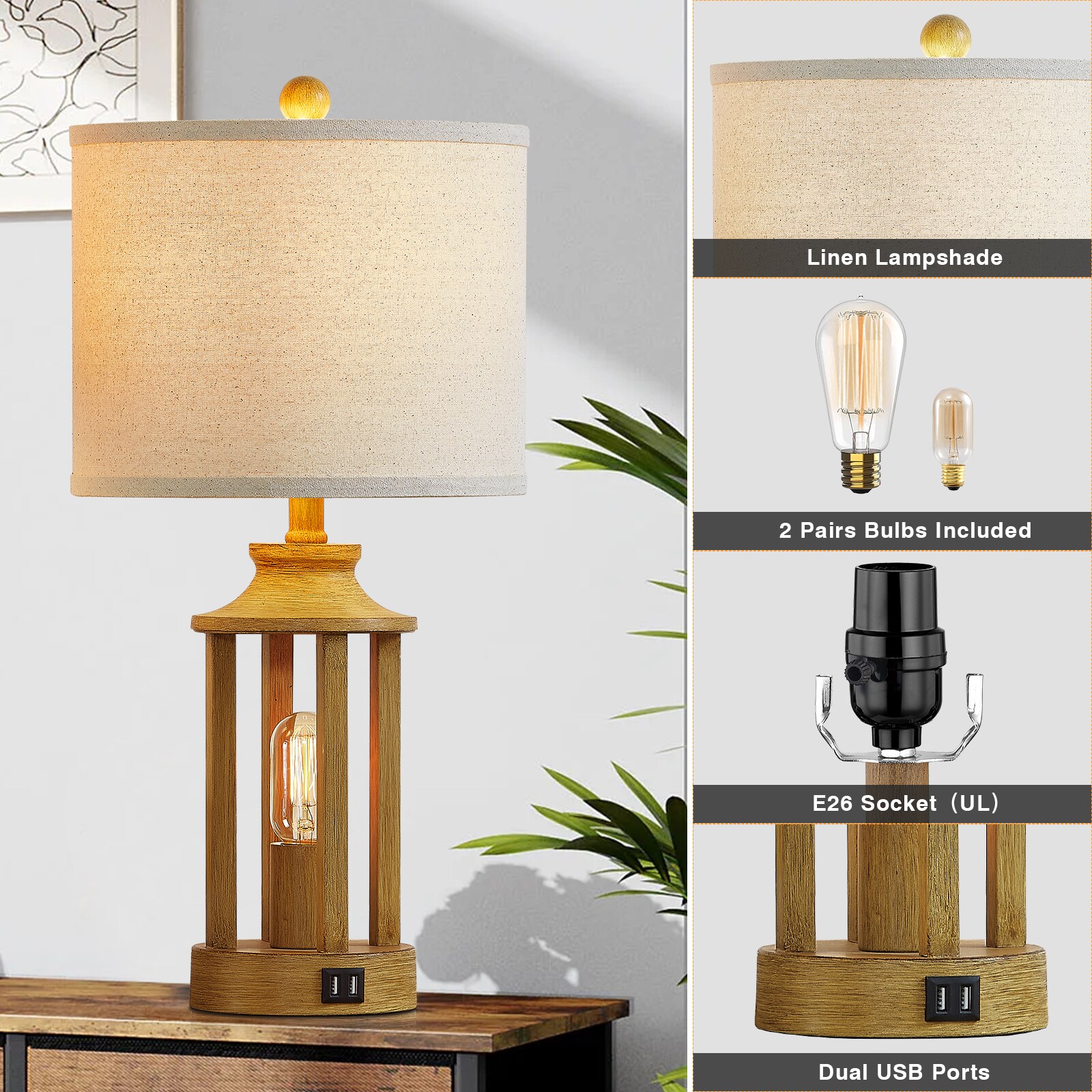 UrFurnishings TD-134 Table-Lamps - View #8