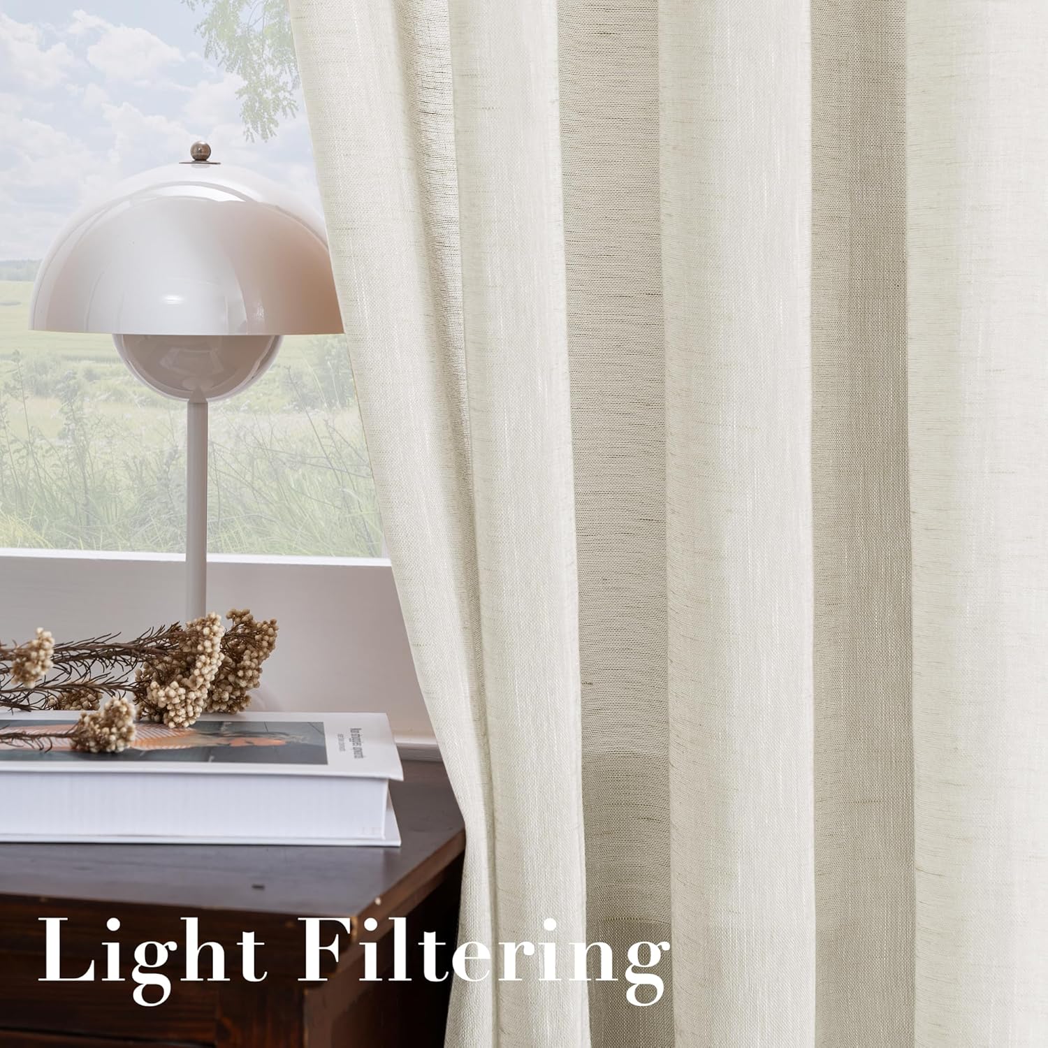 H.Versailtex LINENCS5284IVORY curtains - View #4