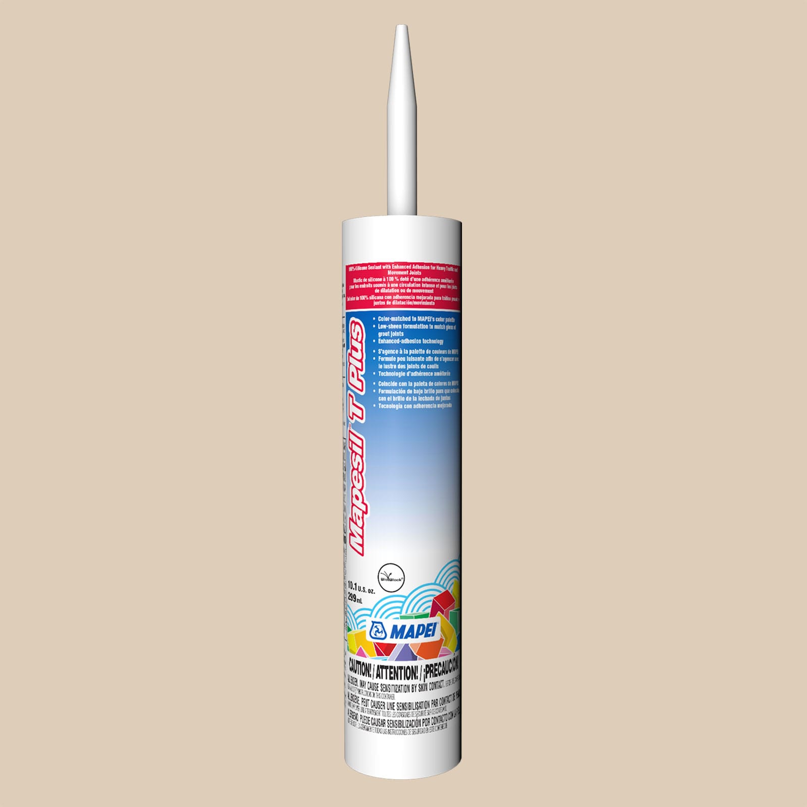5049 Light Almond Mapesil T Plus Silicone Caulk