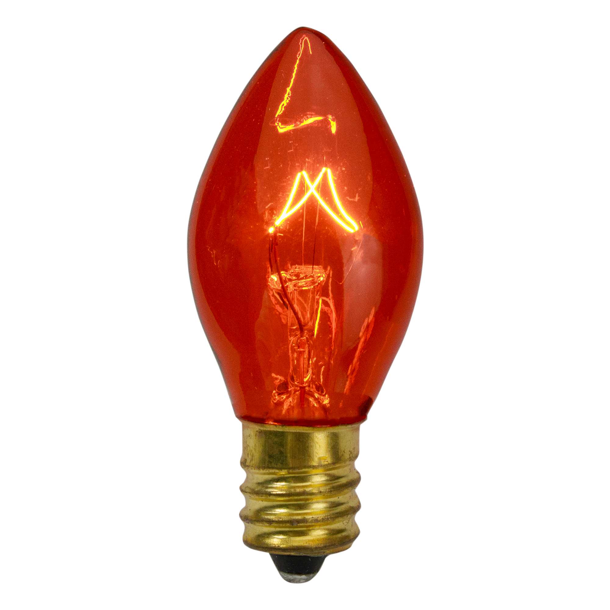 C7 Transparent Christmas Replacement Bulbs - Amber - 4ct