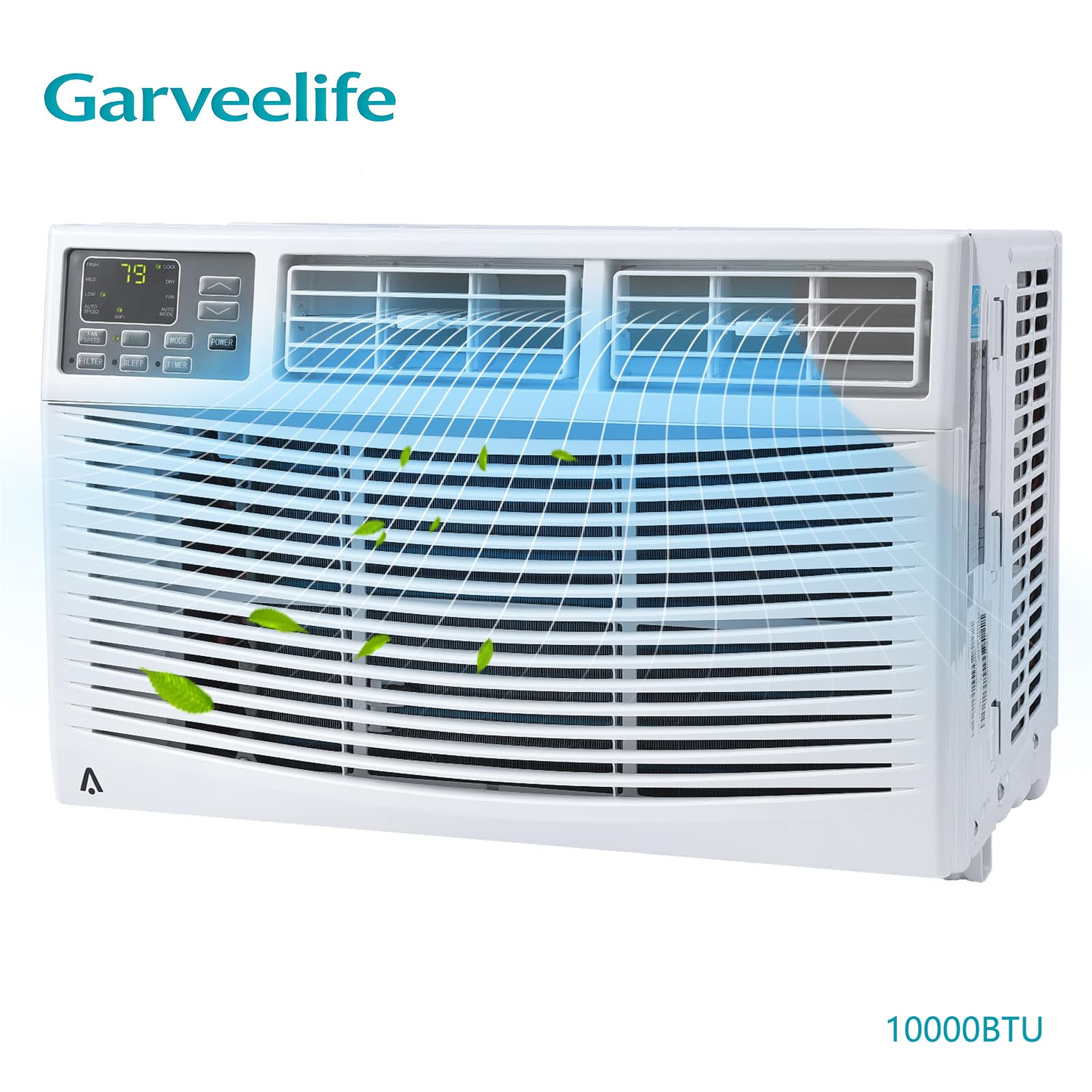 10000 BTU Window Air Conditioner Unit Cooling 450 Sqft With Remote App Controlled Quick Mount Installation