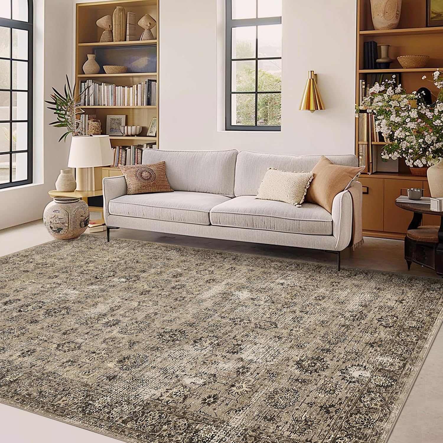 Garvee Washable 8'x10' Large Area Rugs for Living Room Soft Vintage ...