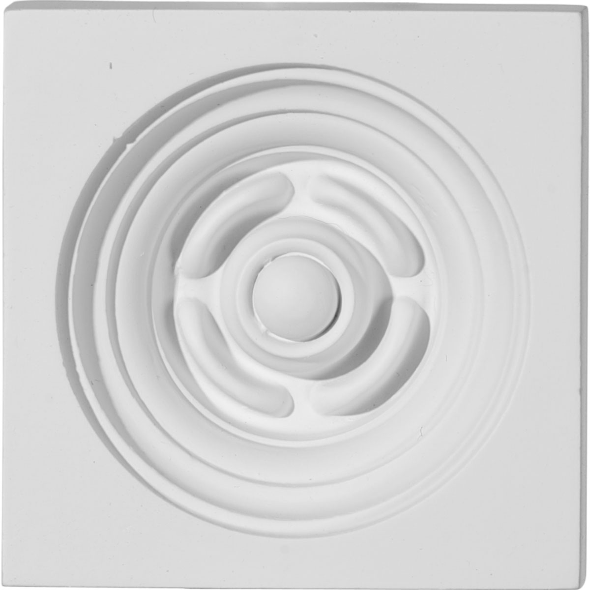 Ekena Millwork PB03X03X01LY Lyon 3.875-in x 3.875-in Primed Urethane Square Rosette
