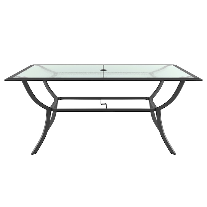 Style Selections Glenn Hill Rectangle, How To Cut Umbrella Hole In Glass Table