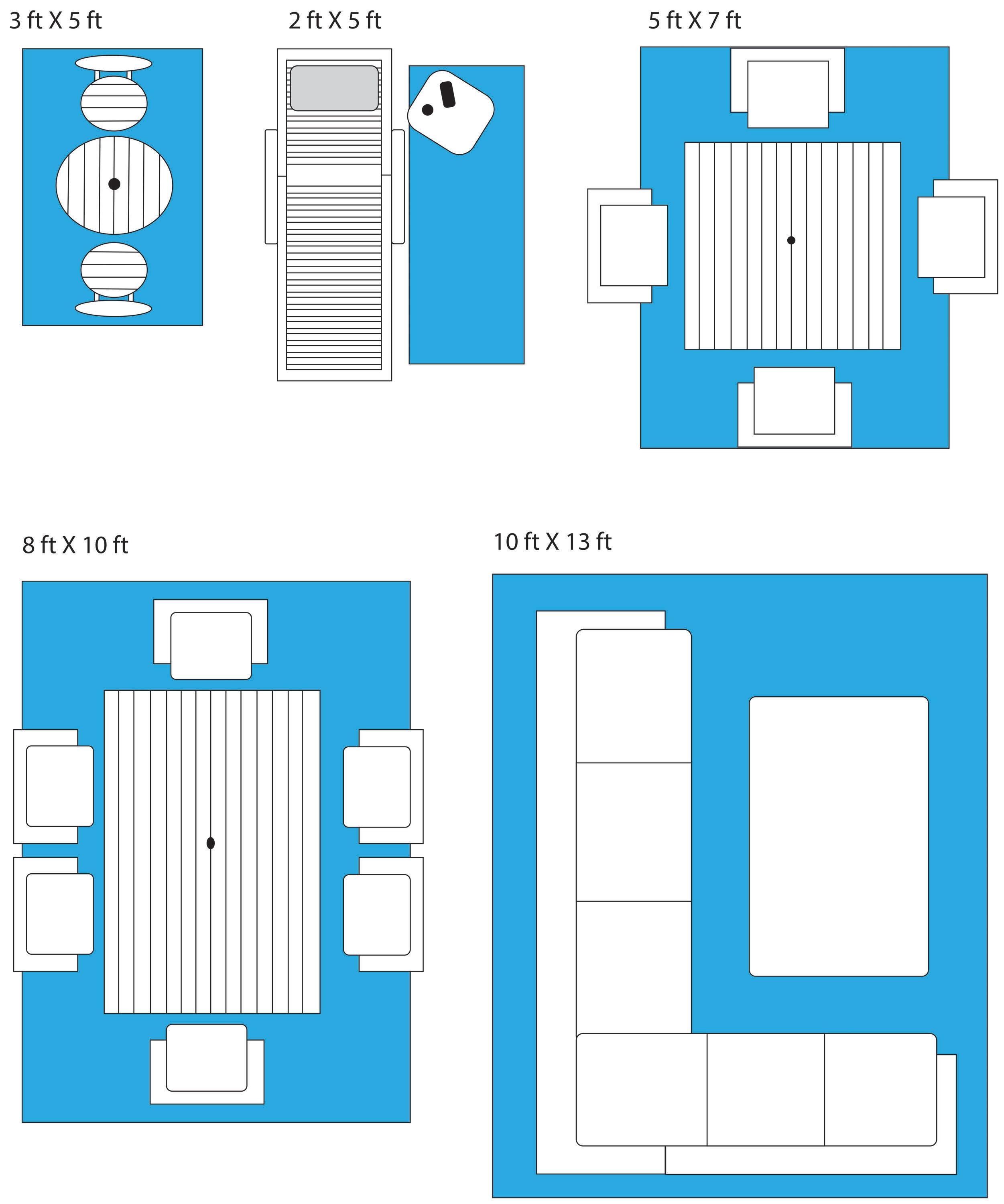 allen + roth with STAINMASTER Blue Green Border 5 X 7 (ft) Blue-green ...