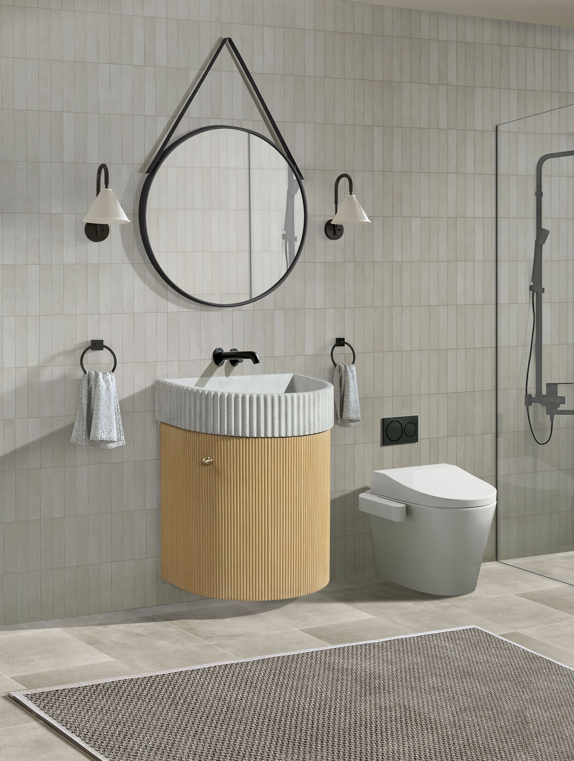 Ari Kitchen & Bath AKB-MALIBU-18-OAK Bath-Vanity-Combo - View #4