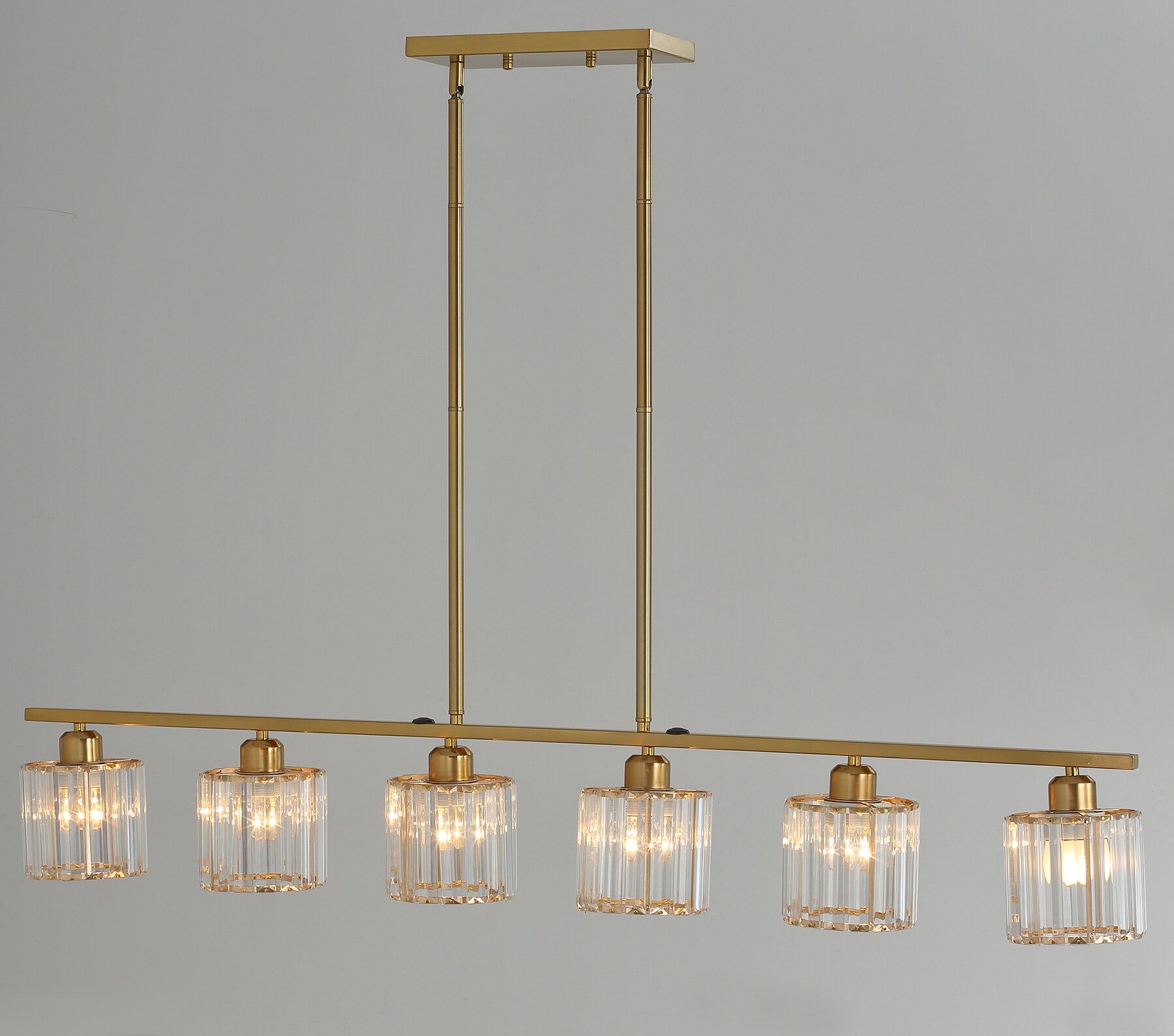 Aiwen 6-Light Gold Modern/Contemporary Chandelier in the Chandeliers ...