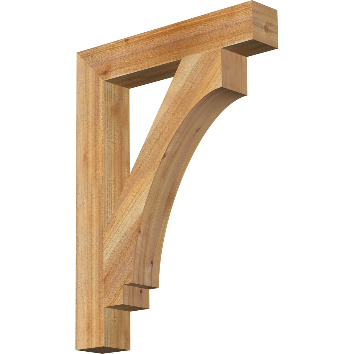 Ekena Millwork BKT04X24X32IMP05RWR Imperial Block Rough Sawn 4-in x 24-in x 32-in Western red cedar Brown Wood Standard bracket