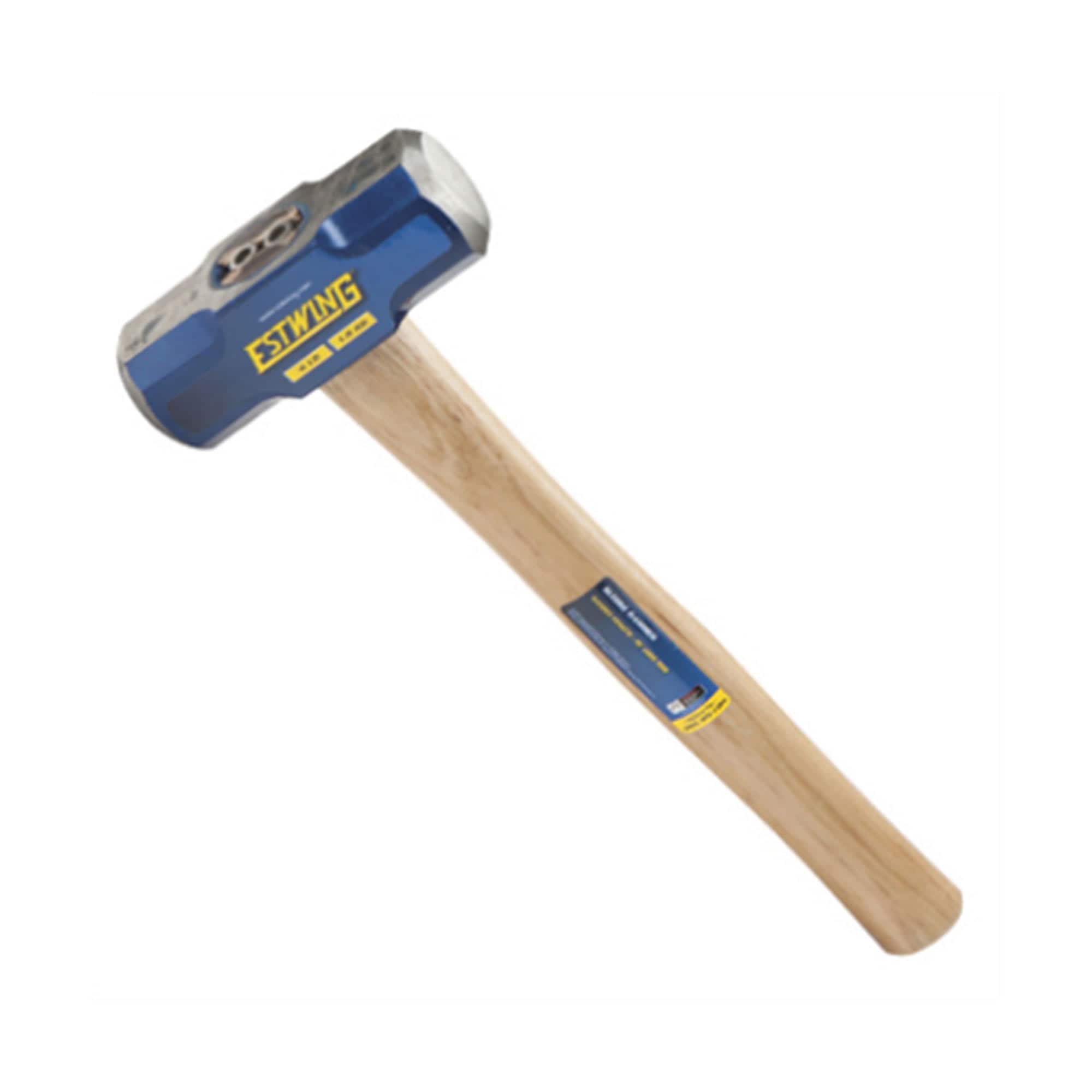 Estwing 397430 4 Pound Head Hard Face Demolition Stake Driving 50 to 55 HRC Sledge Hammer with 16 Inch Textured Grip Hickory Handle Blue/Natural