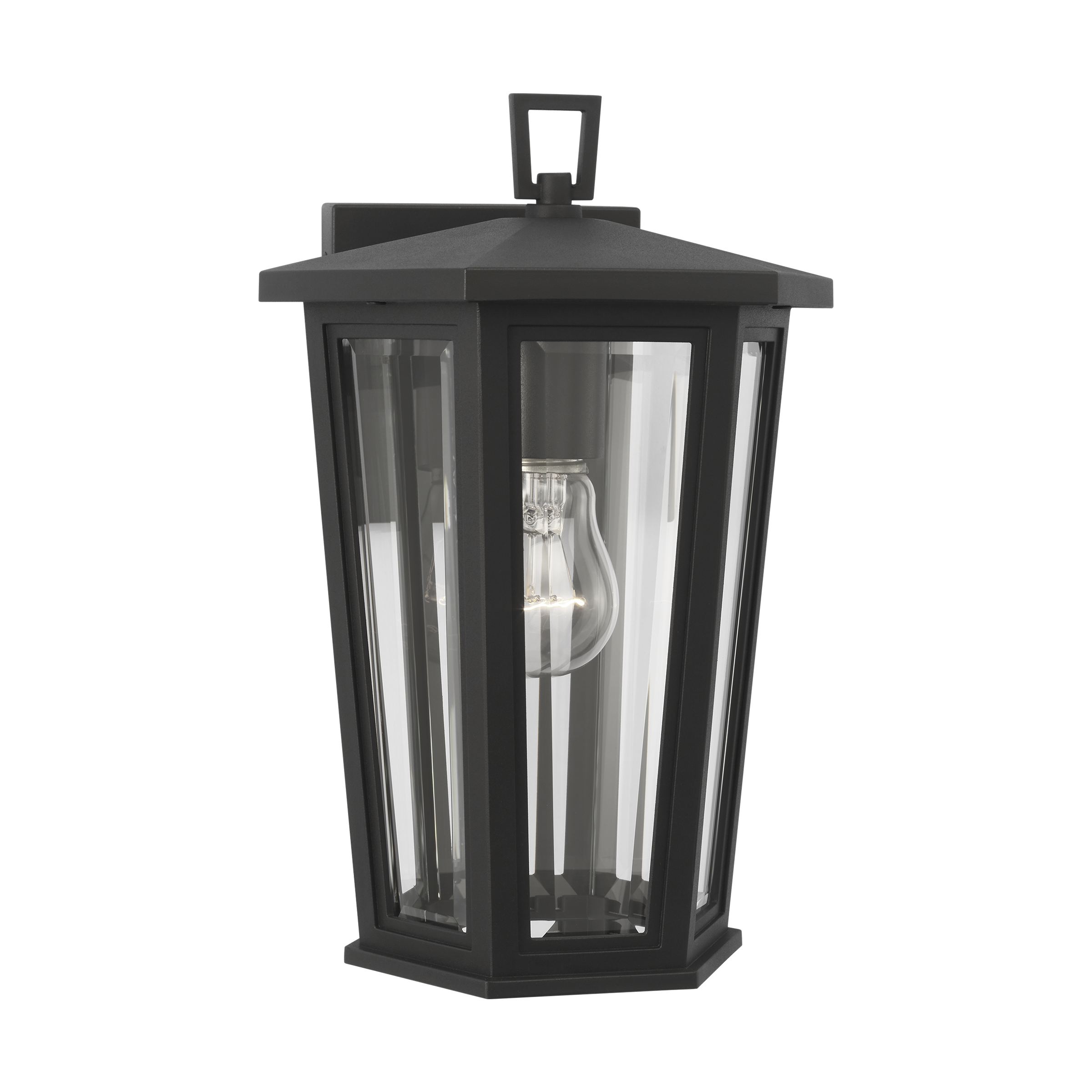 Generation Lighting SLO1041TXB Witley 1 -Light 12.5-in H Black Hardwired Outdoor Wall Light