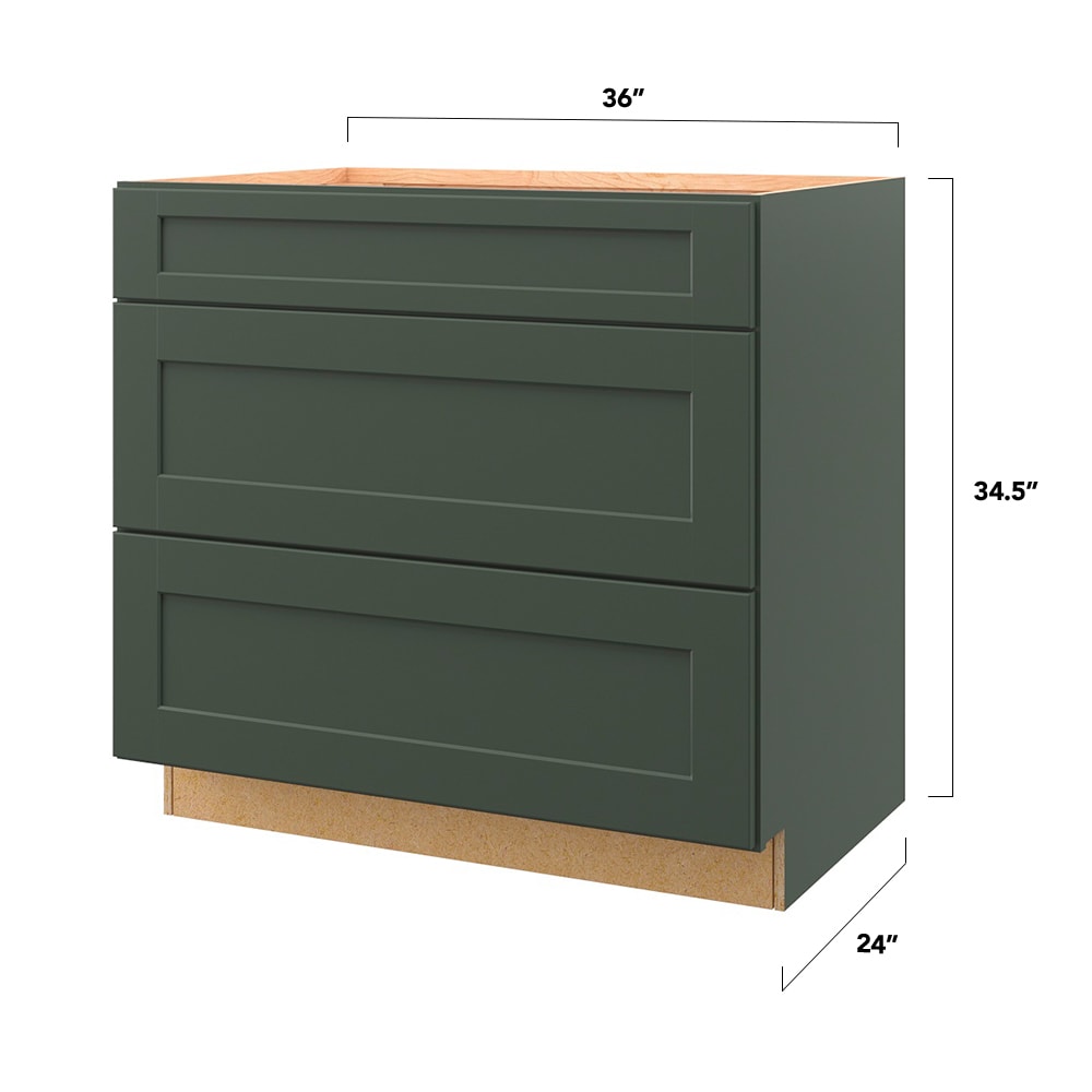 allen + roth Galway 36-in W x 34.5-in H x 24-in D Sage Drawer Base ...