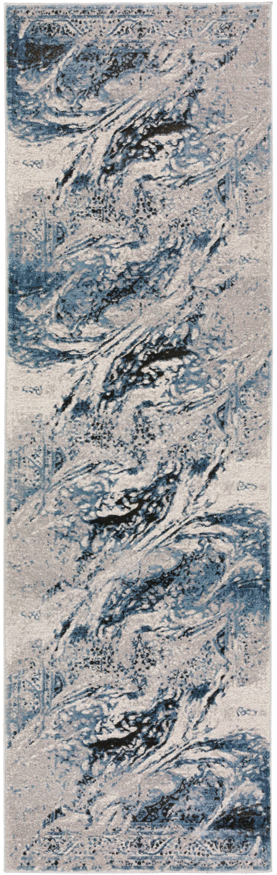 Addison Rugs ADA38SI2X7 Dayton 2 x 7 (ft) Woven Polypropylene Silver Rectangular Indoor Distressed/Overdyed Vintage Runner rug