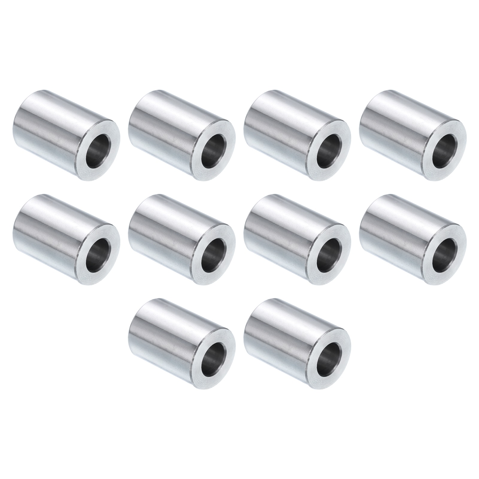 Unique Bargains 10pcs Stainless Steel Spacer 3/8inch Bore x 3/4inch OD x 1inch Length Screw Standoff Bushing Plain Finish Round Metal Spacer for 3/8 Screws Bolts and Rods