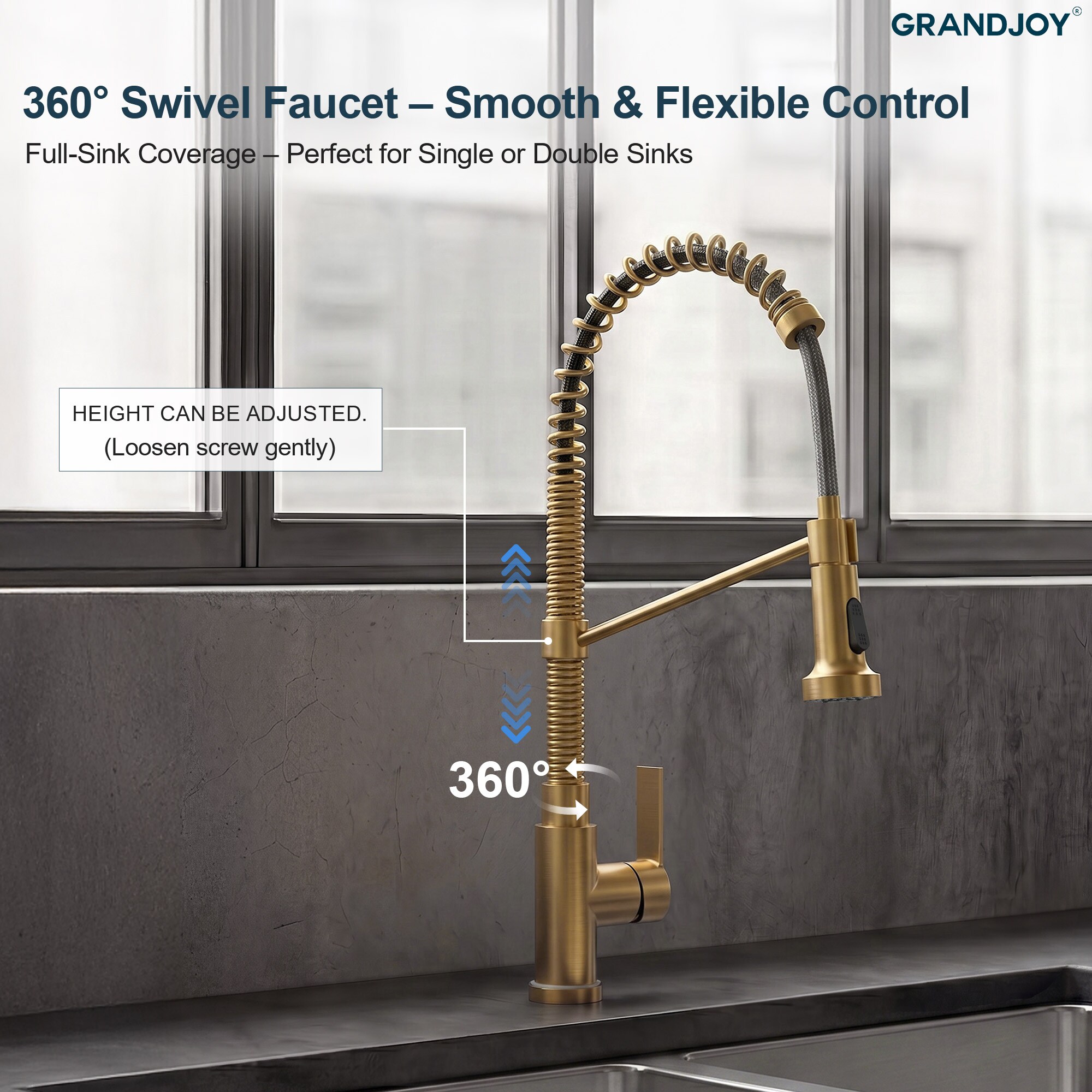 GRANDJOY SGF10GJ-91BG Kitchen-Faucets - View #7