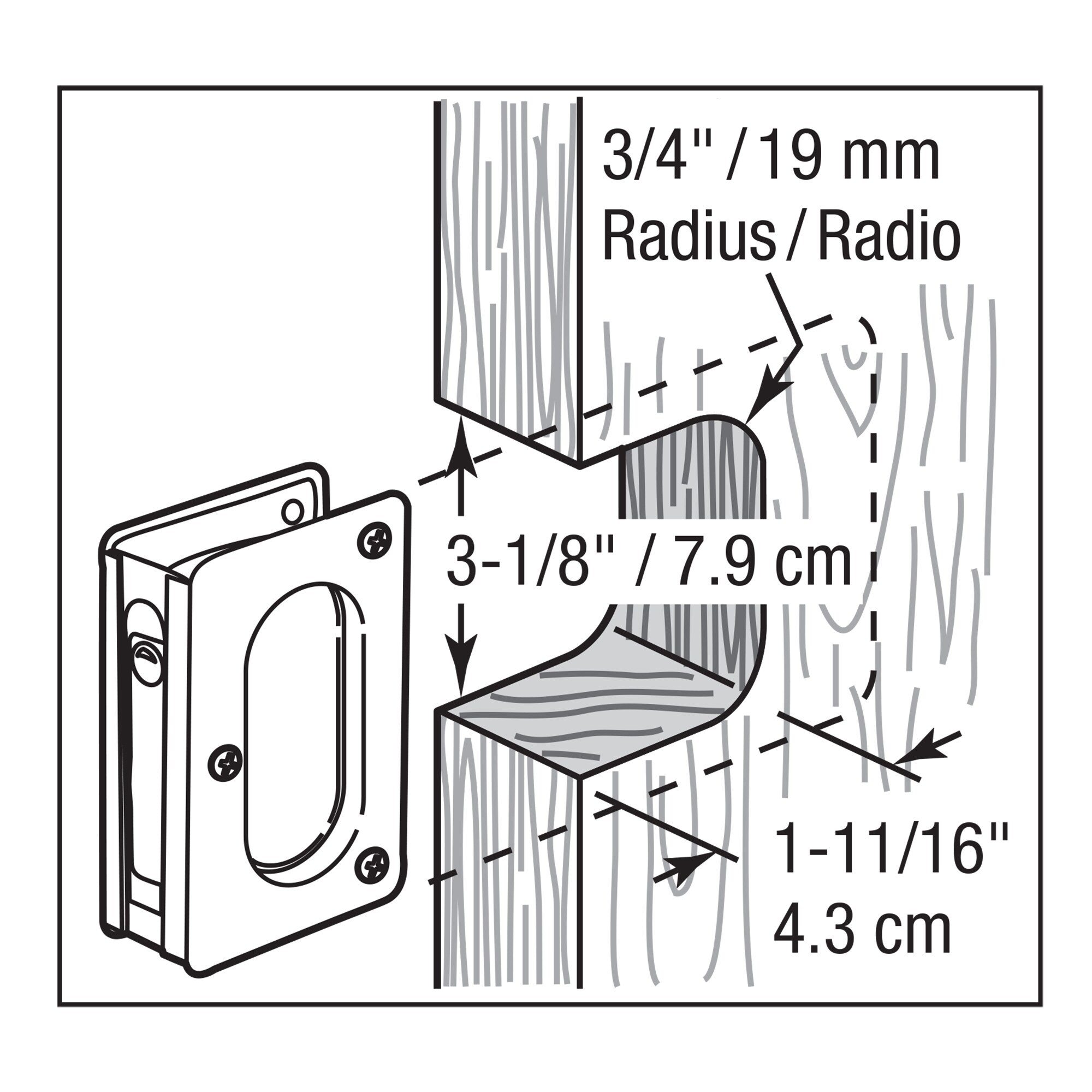 Prime-Line N 7363 Pocket-Door-Pulls - View #3