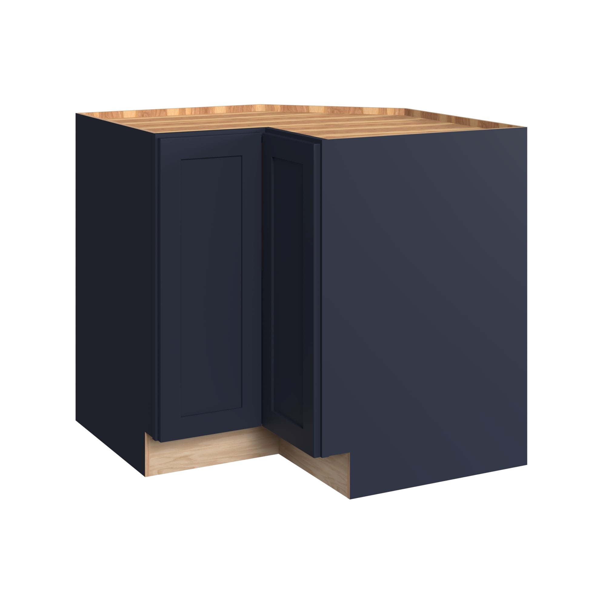 KraftMaid Momentum EZR36R.WSSG77 Deveron 36-in W x 34.5-in H x 24-in D Midnight Super lazy susan Corner base Fully assembled Plywood Cabinet Recessed Panel Shaker