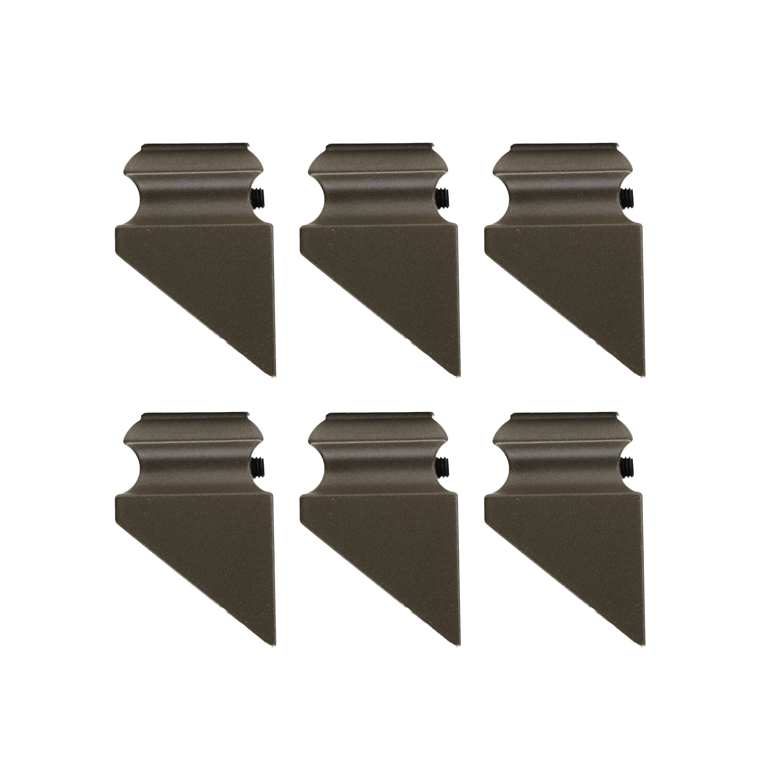 RELIABILT WGSH904PW 1.875-in x 1.3125-in Decorative Pewter Aluminum Square Stair Baluster Shoe (6-Pack)