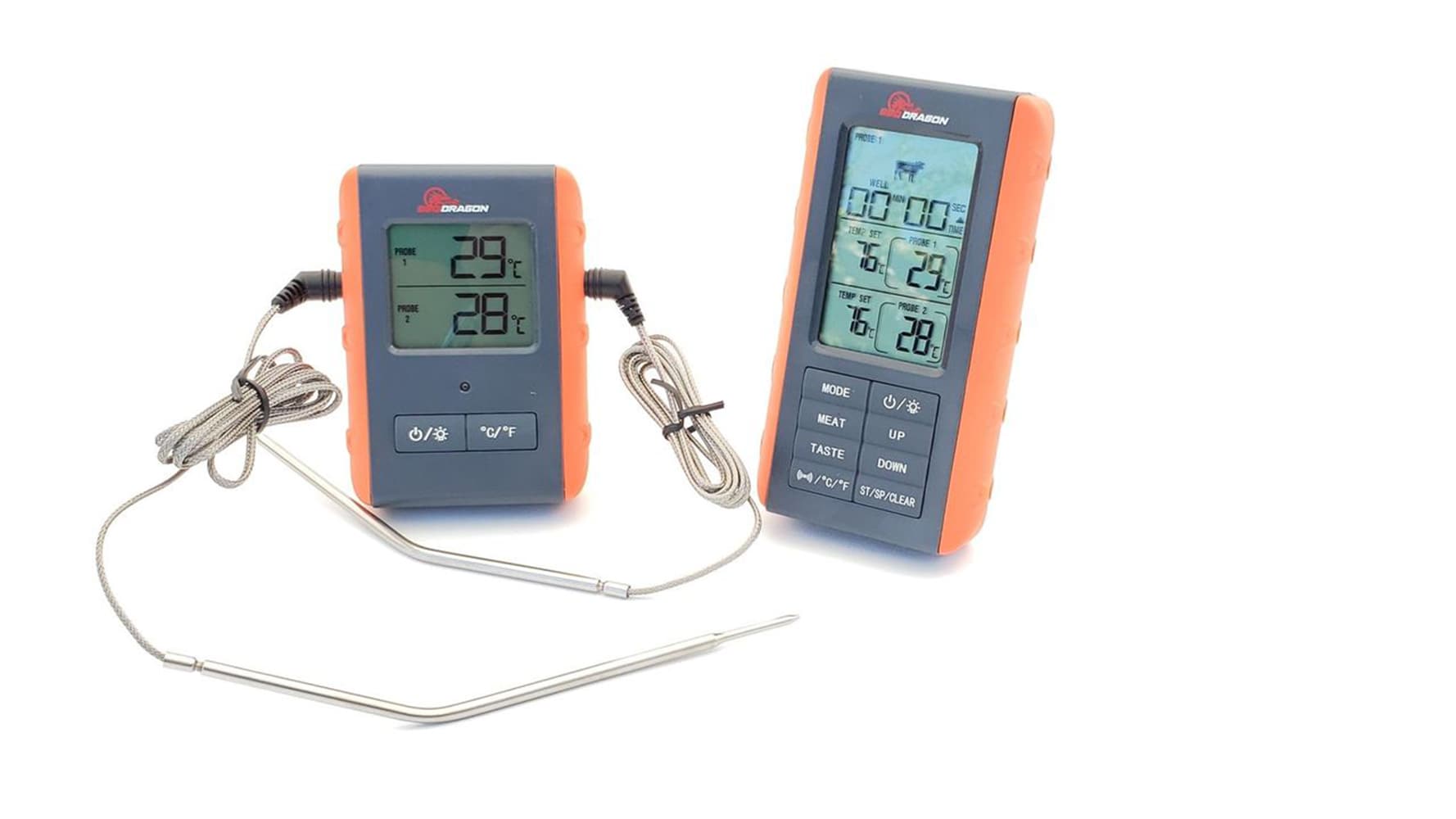 BBQ Dragon Wireless meat thermometer Digital Remote Meat Thermometer in the Meat  Thermometers department at